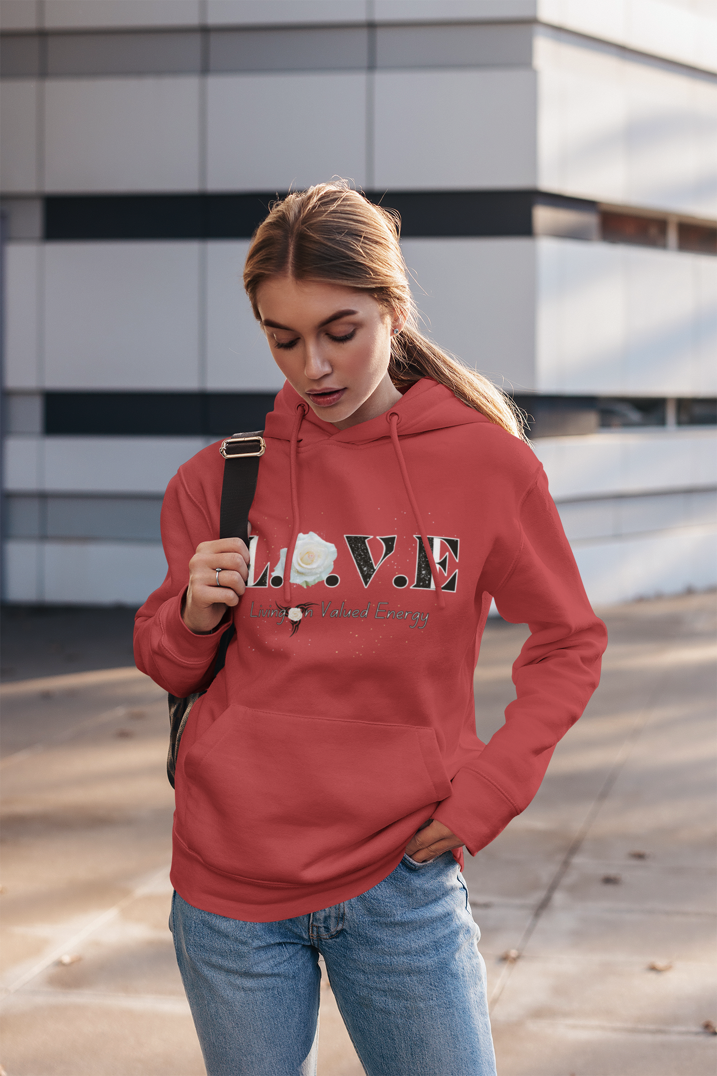 Love Energy Unisex Hoodie, Cozy Hooded Sweatshirt product thumbnail image Love Energy Unisex Hoodie, Cozy Hooded Sweatshirt product thumbnail image