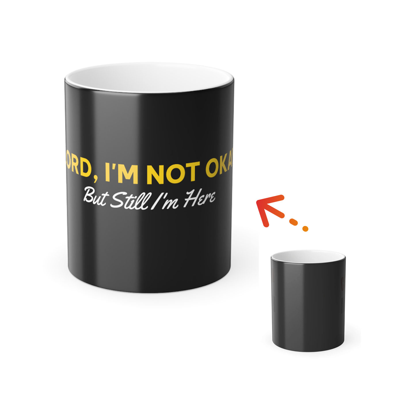 "Lord, I'm Not Okay" Limited Edition Morphing Mug, Gifts for Friends, Spread the Gospel, Gift for Broken-hearted