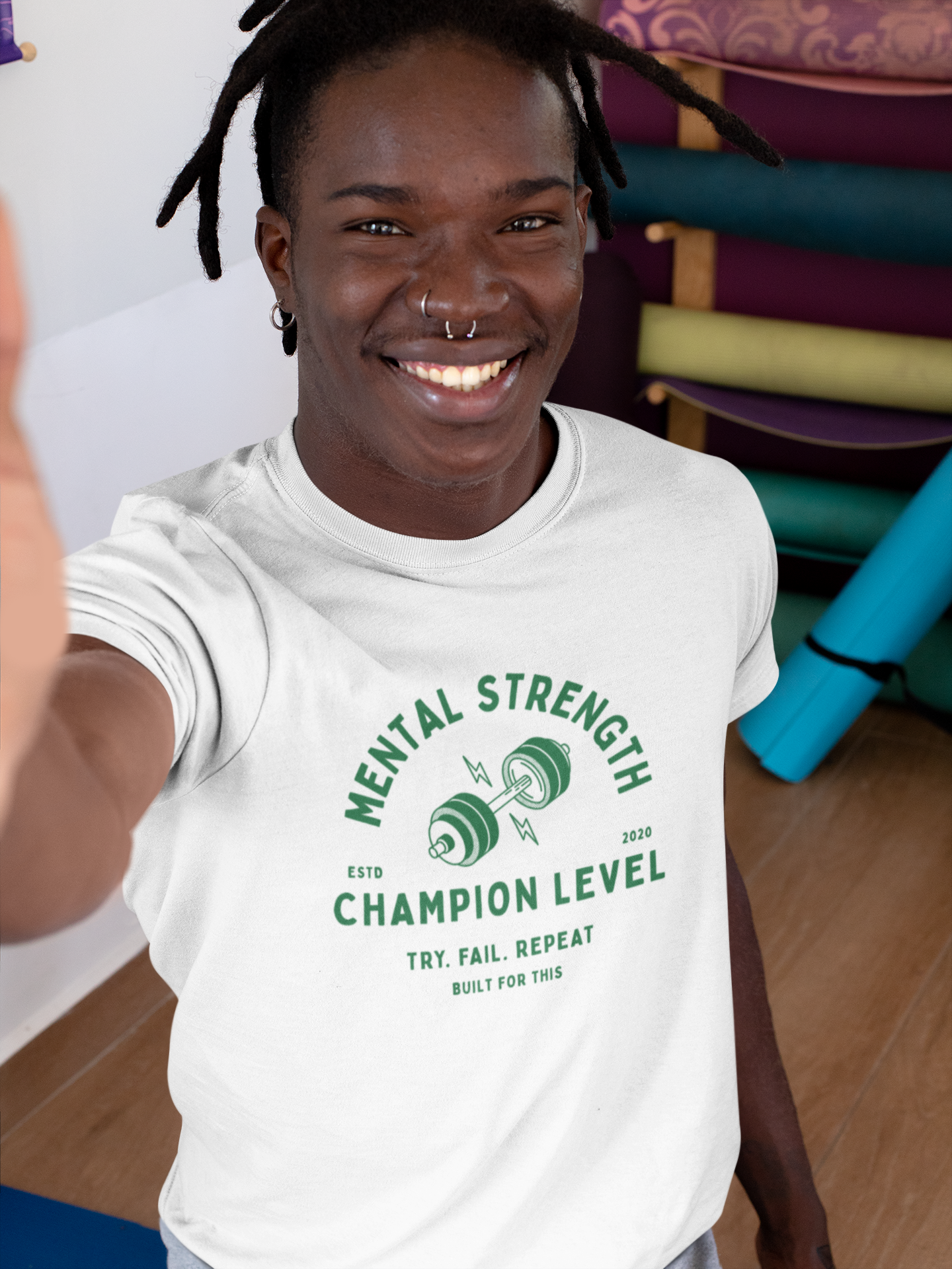 Mental Strength Champion Level Tee, Unisex Fitness Shirt, Motivational Workout Tee, Gym Apparel, Strength Training Gift, Exercise T-shirt product thumbnail image Mental Strength Champion Level Tee, Unisex Fitness Shirt, Motivational Workout Tee, Gym Apparel, Strength Training Gift, Exercise T-shirt product thumbnail image