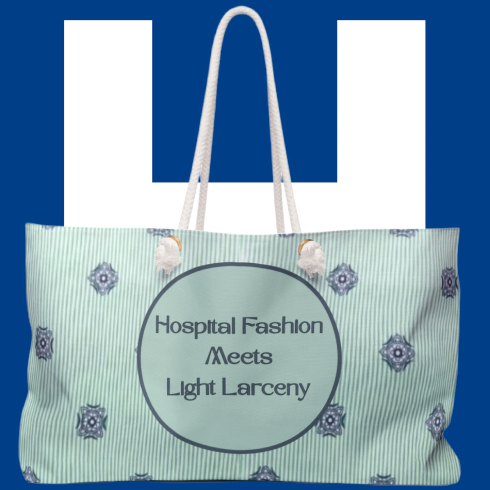 My Hospital Weekender Bag, Overnight Bag, Vacation Tote. product thumbnail image My Hospital Weekender Bag, Overnight Bag, Vacation Tote. product thumbnail image