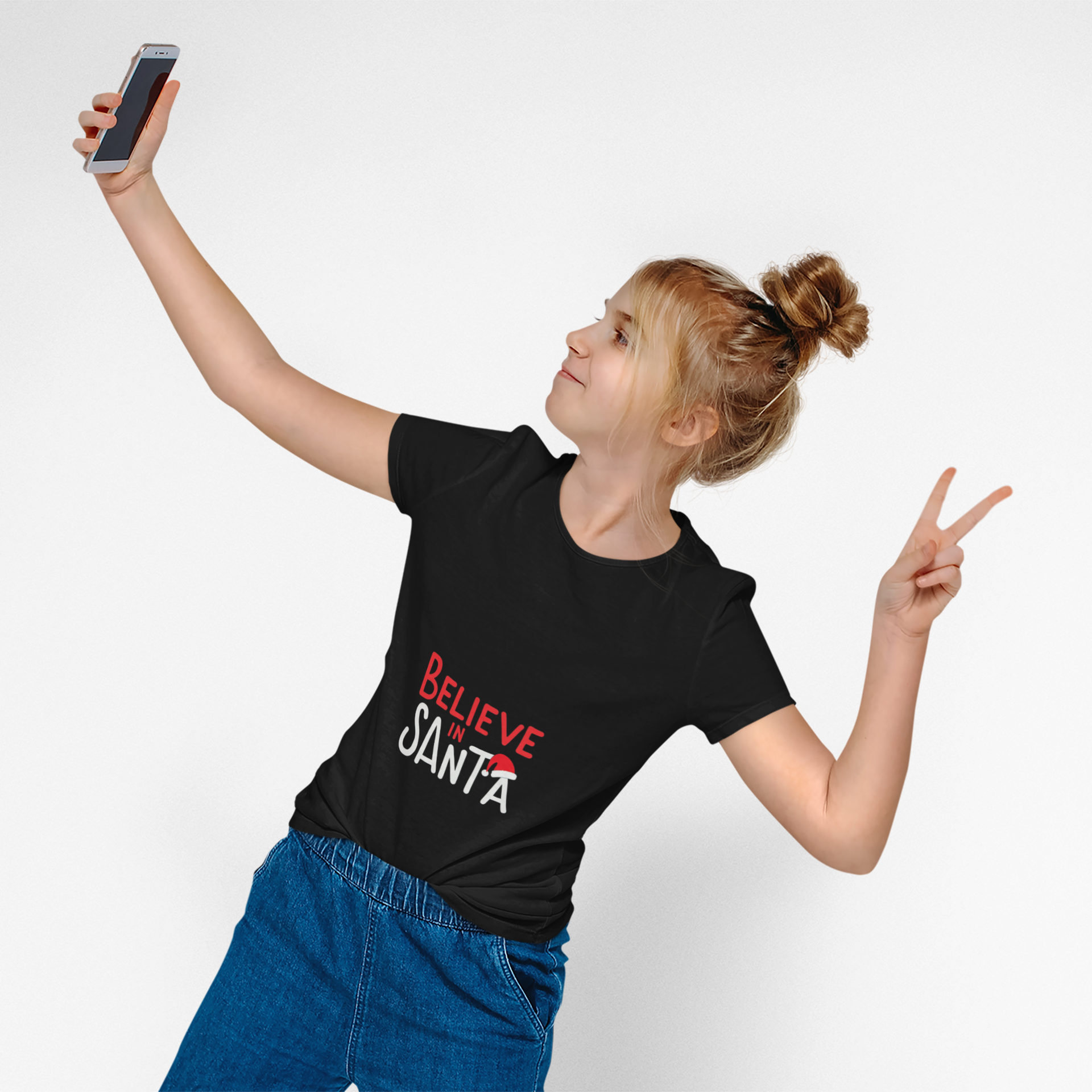 Christmas Graphic Tee - Believe in Santa T-Shirt product thumbnail image