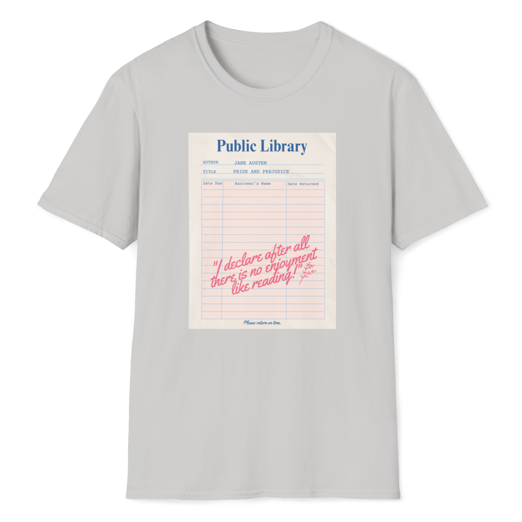 Pride & Prejudice Check-Out Card Graphic T-Shirt product thumbnail image Pride & Prejudice Check-Out Card Graphic T-Shirt product thumbnail image