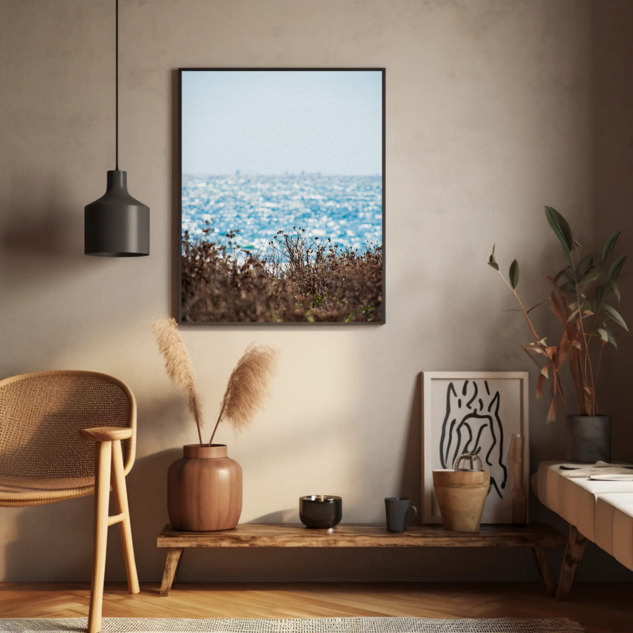 Ocean Breeze Fine Art Prints - Passepartout Framed Decor, Coastal Home Art, Beach House Decor, Gift for Art Lovers, Nautical Wall [...] product thumbnail image