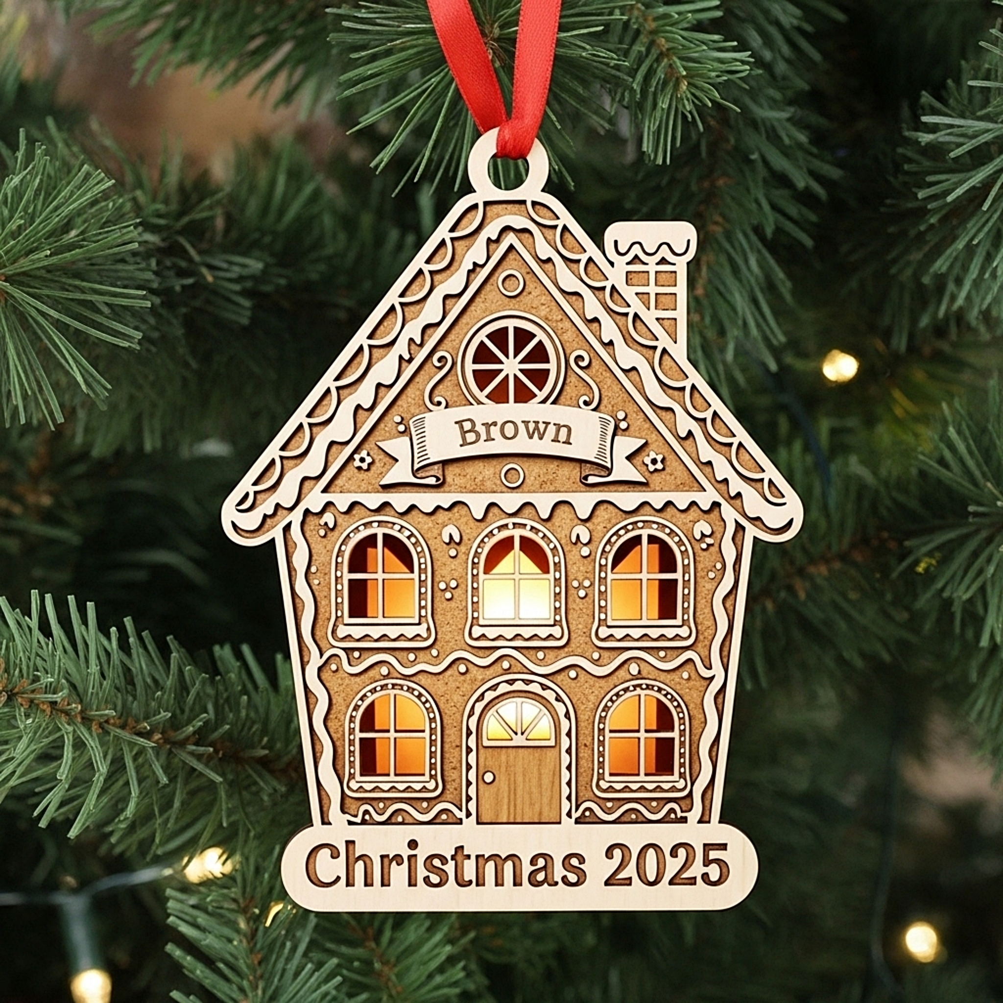 Gingerbread House Ornament, Custom Acrylic Christmas Decor, Personalized Holiday Keepsake, Festive Home Decoration, 2025 Gift product thumbnail image Gingerbread House Ornament, Custom Acrylic Christmas Decor, Personalized Holiday Keepsake, Festive Home Decoration, 2025 Gift product thumbnail image