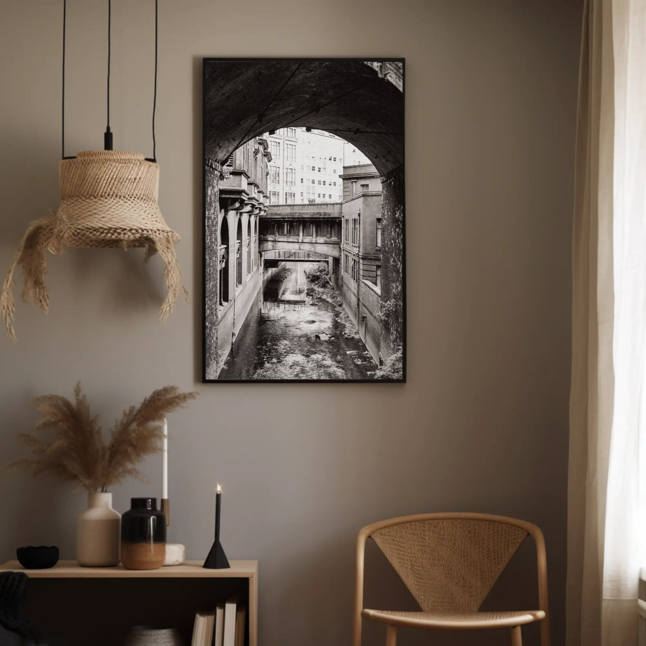 Elegant Fine Art Prints for Home Decor, Black and White Photography, Wall Art, Gift Ideas for Art Lovers, Stylish Passepartout Frame product thumbnail image