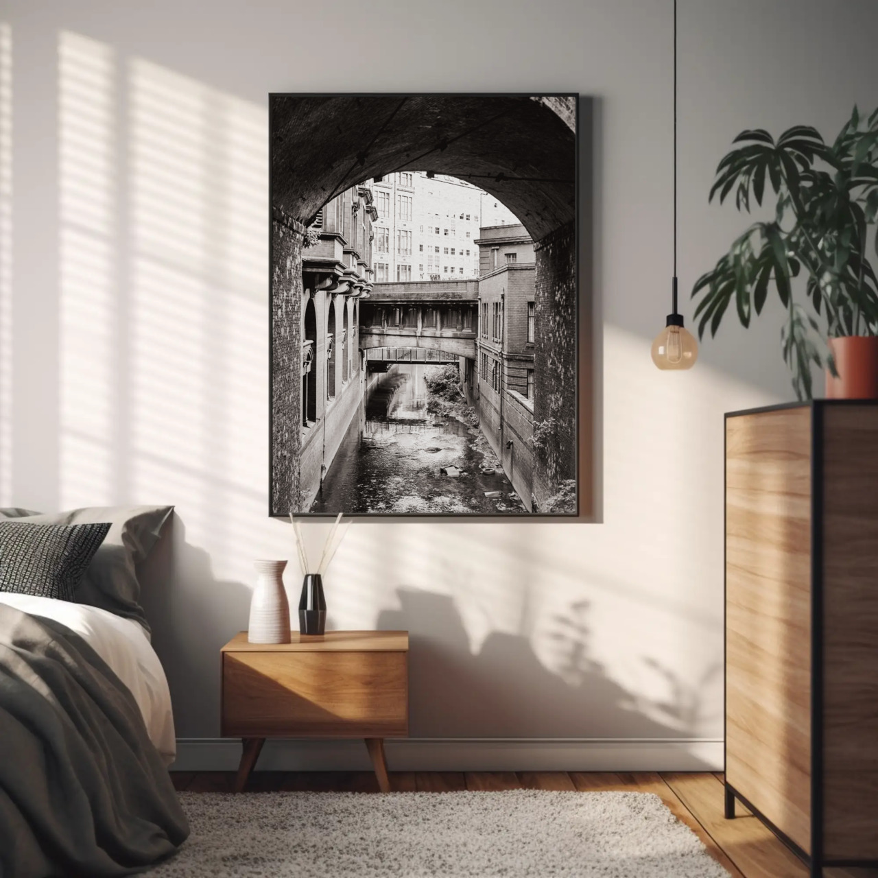 Elegant Fine Art Prints for Home Decor, Black and White Photography, Wall Art, Gift Ideas for Art Lovers, Stylish Passepartout Frame product thumbnail image