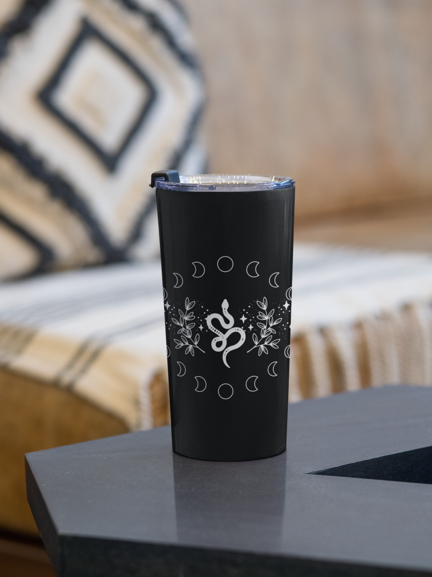 Black Celestial Snake Travel Mug - 20oz Black Celestial Snake Travel Mug - 20oz