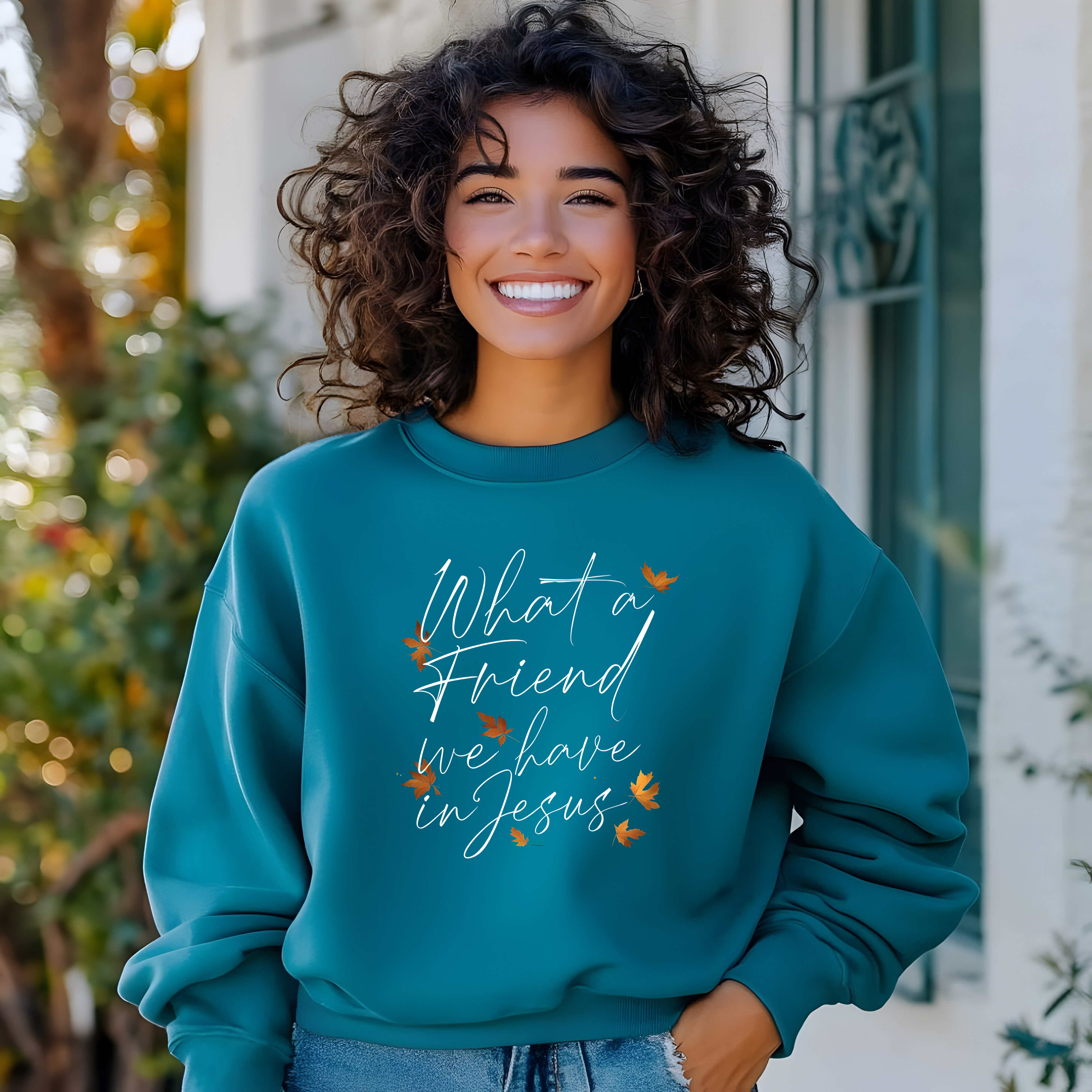 What a Friend We Have in Jesus Sweatshirt | Christian Unisex Pullover | Faith product thumbnail image