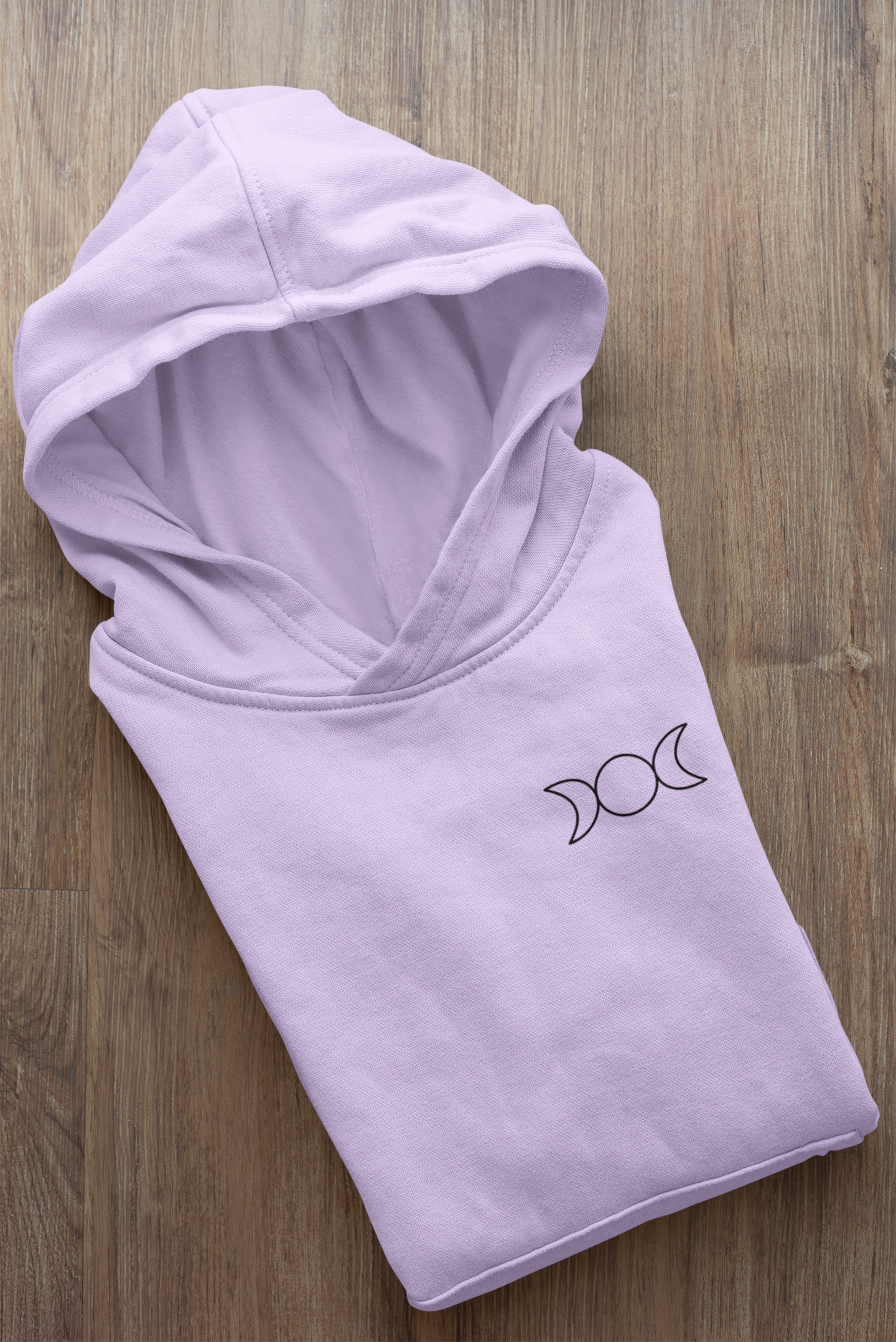 Triple Goddess Embroidered Hoodie - Black Stitch Triple Goddess Embroidered Hoodie - Black Stitch