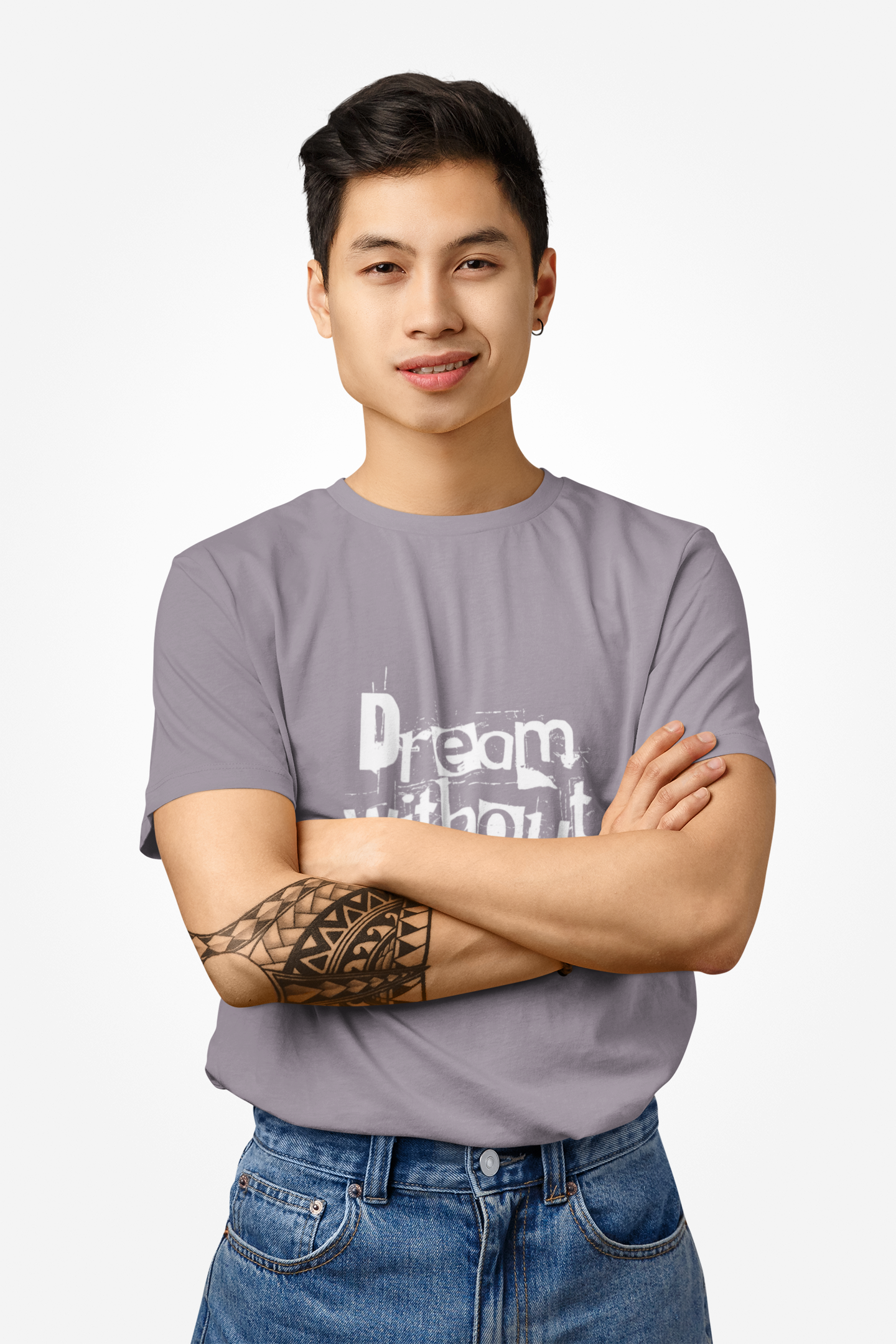 Motivational Unisex Softstyle T-Shirt - "Dream Without Fear" Inspirational Tee product thumbnail image