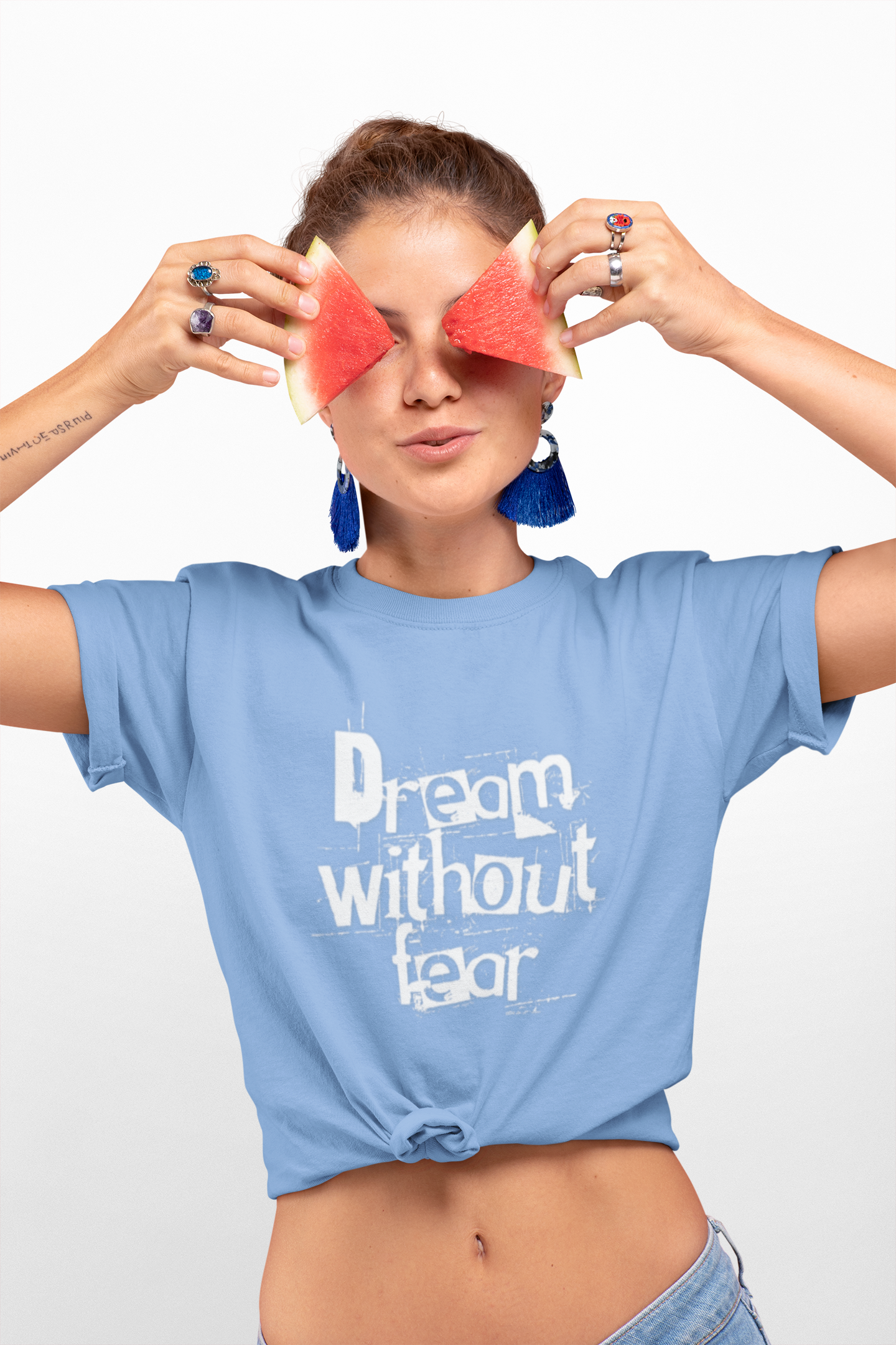 Motivational Unisex Softstyle T-Shirt - "Dream Without Fear" Inspirational Tee product thumbnail image Motivational Unisex Softstyle T-Shirt - "Dream Without Fear" Inspirational Tee product thumbnail image