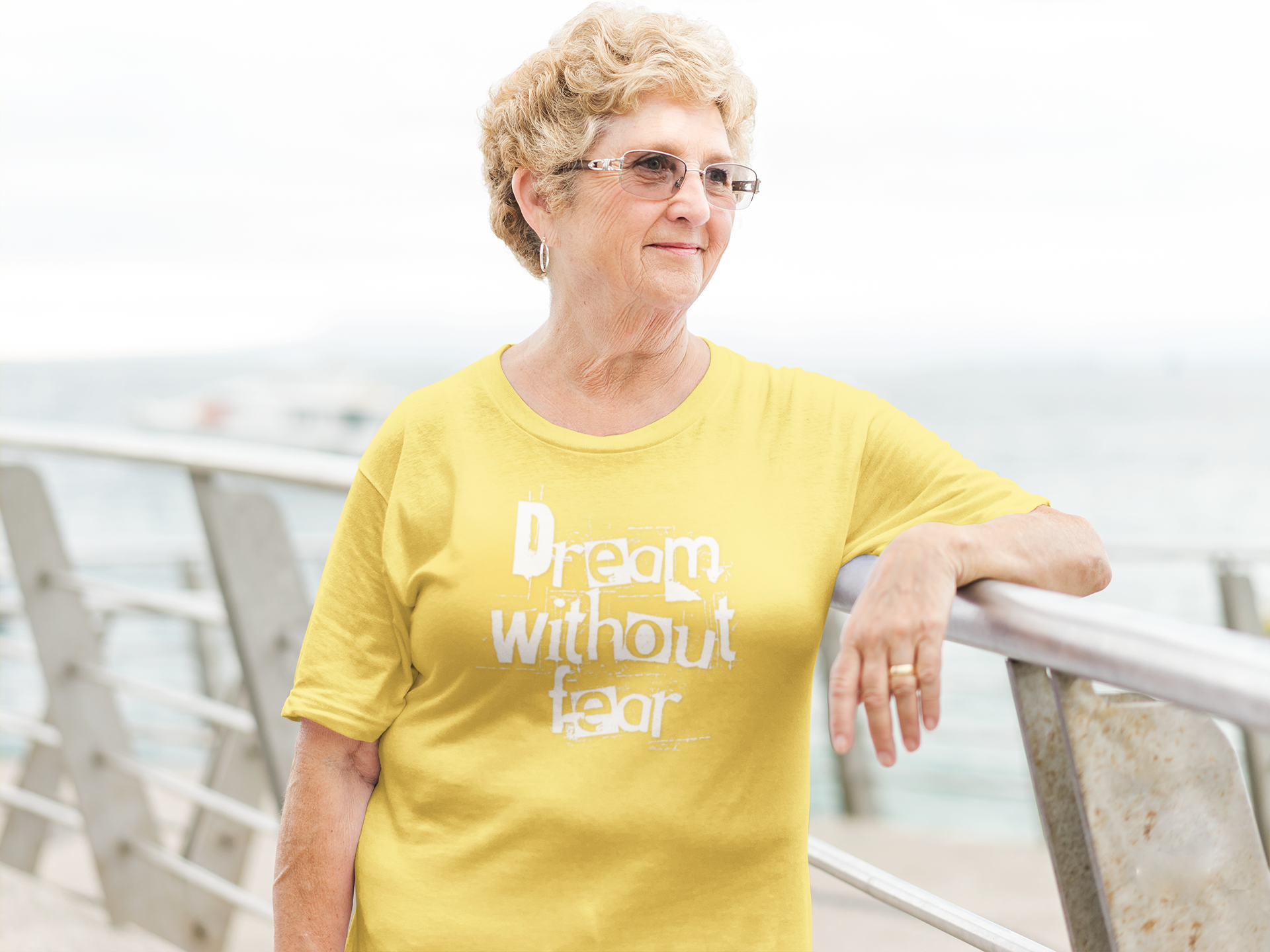 Motivational Unisex Softstyle T-Shirt - "Dream Without Fear" Inspirational Tee product thumbnail image