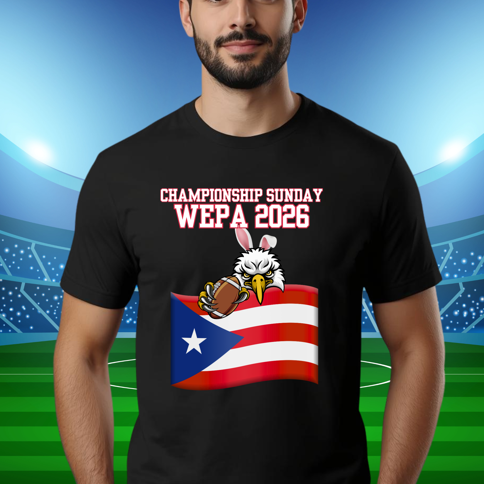 Football Championship Sunday Themed Unisex Jersey Tee, Super Bowl 2026:  Football Fan Shirt, Game Day Apparel, Sports Gift, Casual Tee product thumbnail image