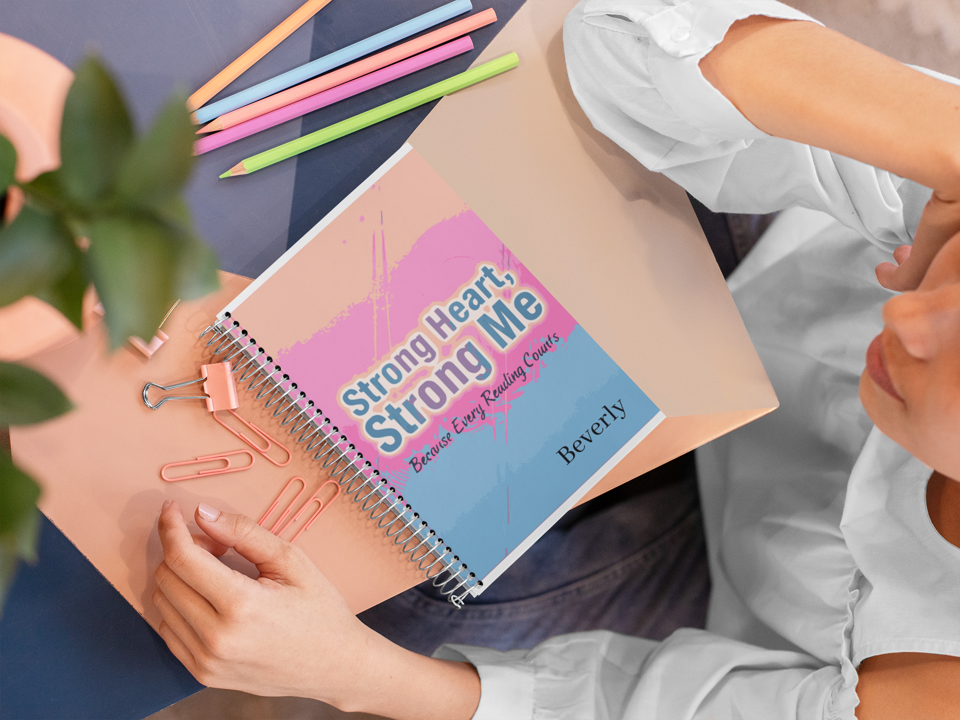 Inspirational Spiral Notebook - Strong Heart, Strong Me, Journal, Sketchbook, Back to School, Gift for Students, Motivational Stationery product thumbnail image Inspirational Spiral Notebook - Strong Heart, Strong Me, Journal, Sketchbook, Back to School, Gift for Students, Motivational Stationery product thumbnail image