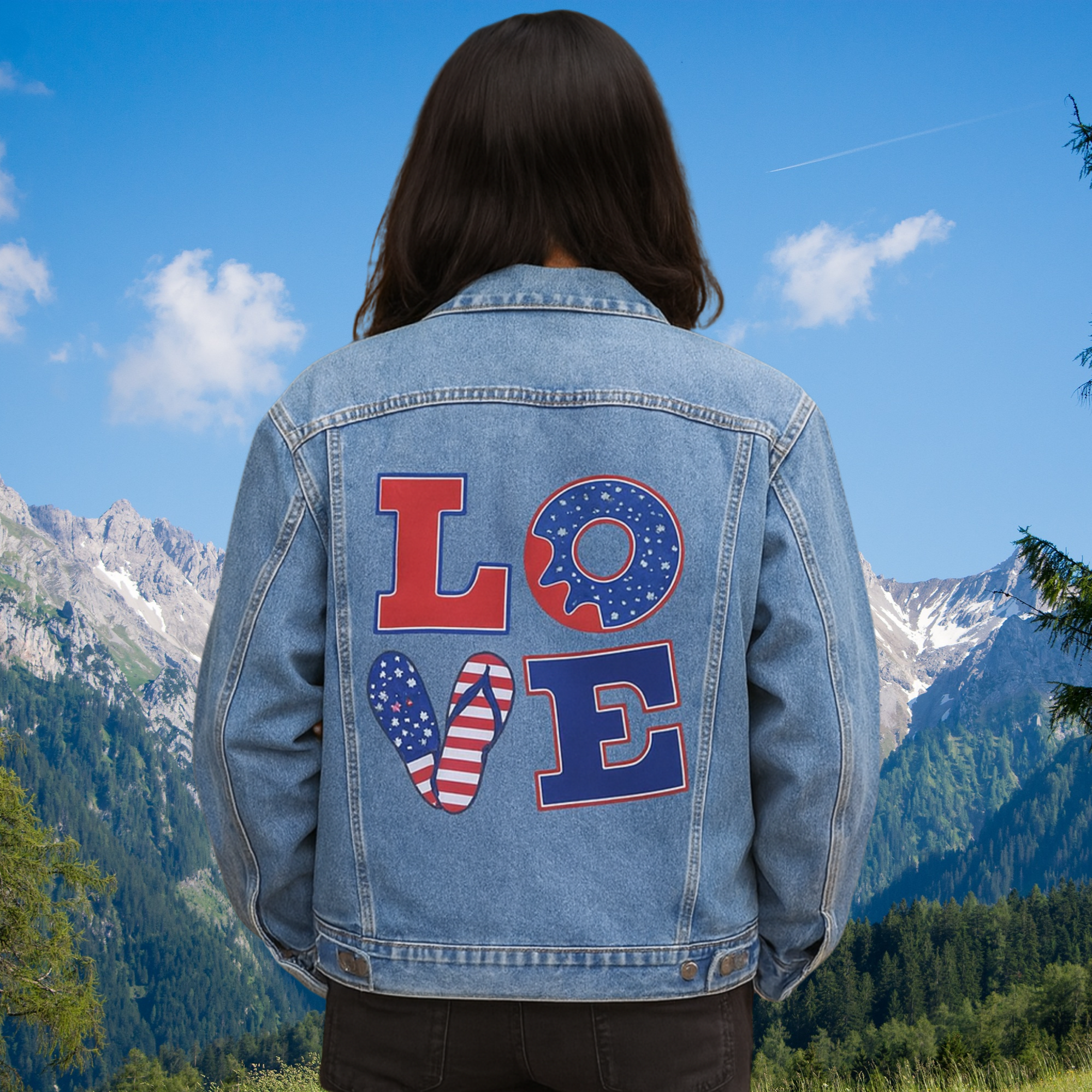 Patriotic LOVE Denim Jacket | Mens Retro Lapel Jean Jacket | Fall Fashion Gift | USA Pride Outerwear | Christmas Gift for Him product thumbnail image Patriotic LOVE Denim Jacket | Mens Retro Lapel Jean Jacket | Fall Fashion Gift | USA Pride Outerwear | Christmas Gift for Him product thumbnail image