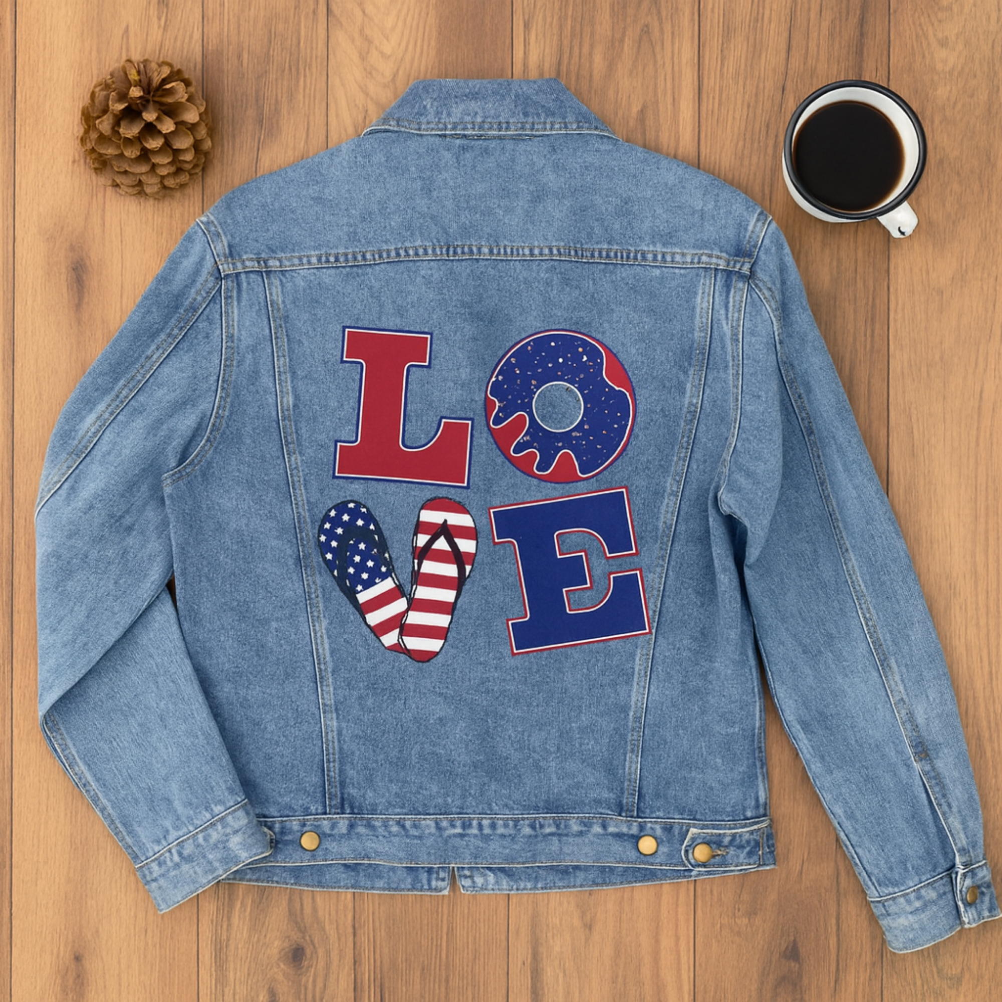 Patriotic LOVE Denim Jacket | Mens Retro Lapel Jean Jacket | Fall Fashion Gift | USA Pride Outerwear | Christmas Gift for Him product thumbnail image Patriotic LOVE Denim Jacket | Mens Retro Lapel Jean Jacket | Fall Fashion Gift | USA Pride Outerwear | Christmas Gift for Him product thumbnail image