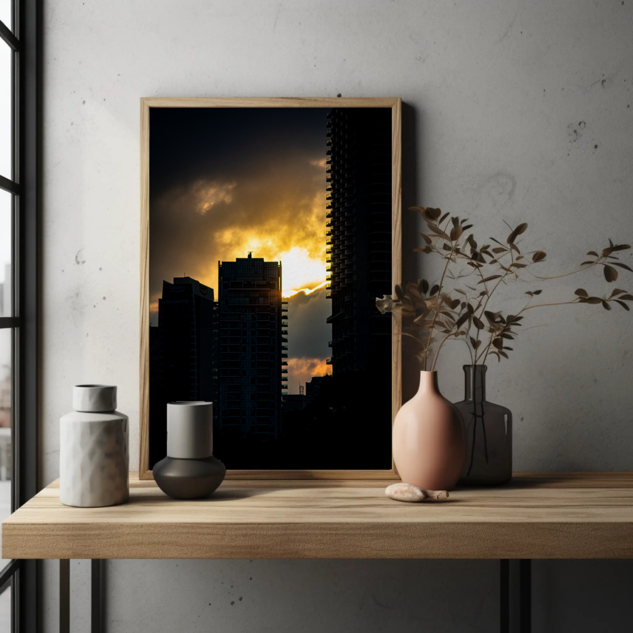 Modern Urban Sunset Fine Art Print, Wall Decor, Framed Art, Gift Idea, Home Decoration, Minimalist Art product thumbnail image Modern Urban Sunset Fine Art Print, Wall Decor, Framed Art, Gift Idea, Home Decoration, Minimalist Art product thumbnail image