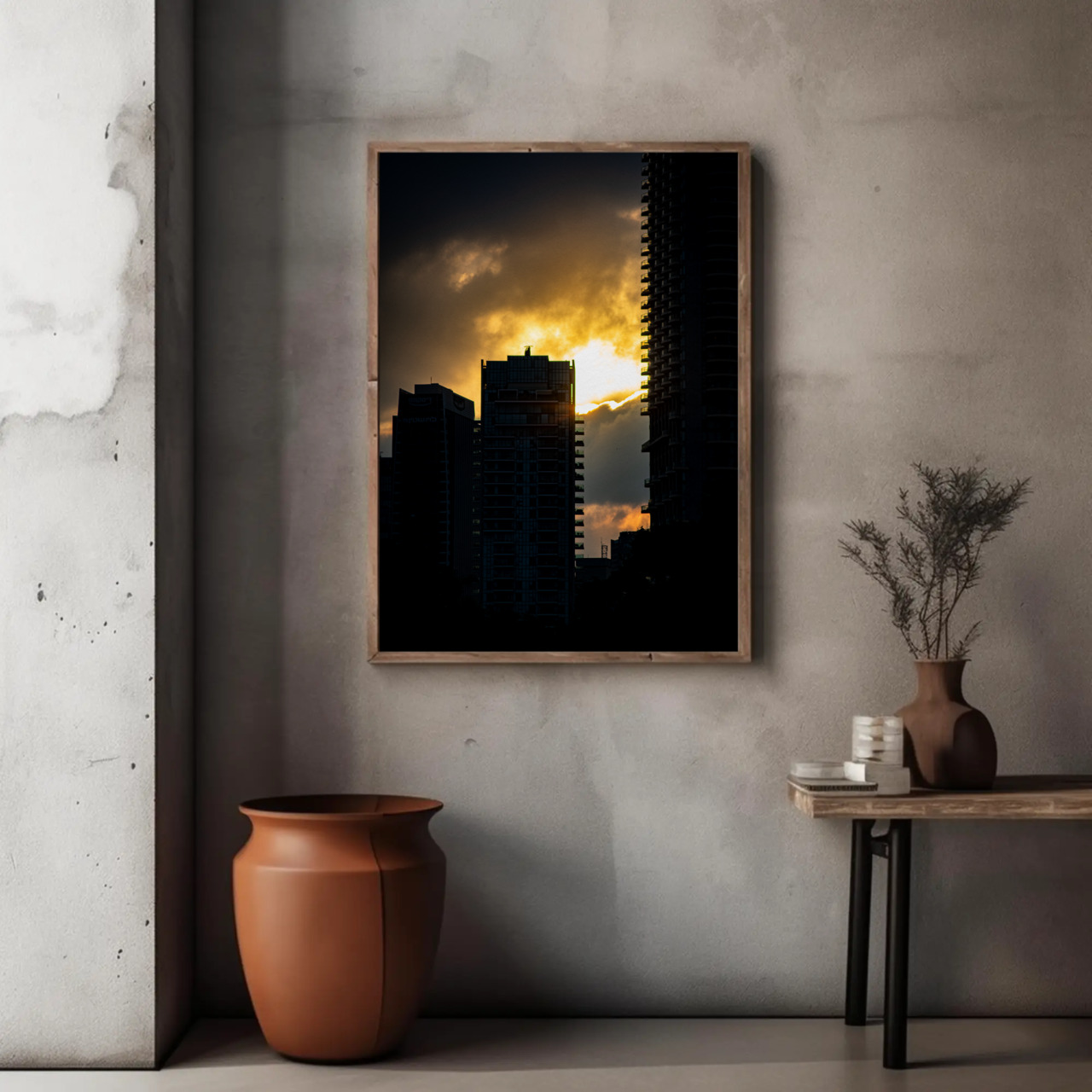 Modern Urban Sunset Fine Art Print, Wall Decor, Framed Art, Gift Idea, Home Decoration, Minimalist Art product thumbnail image