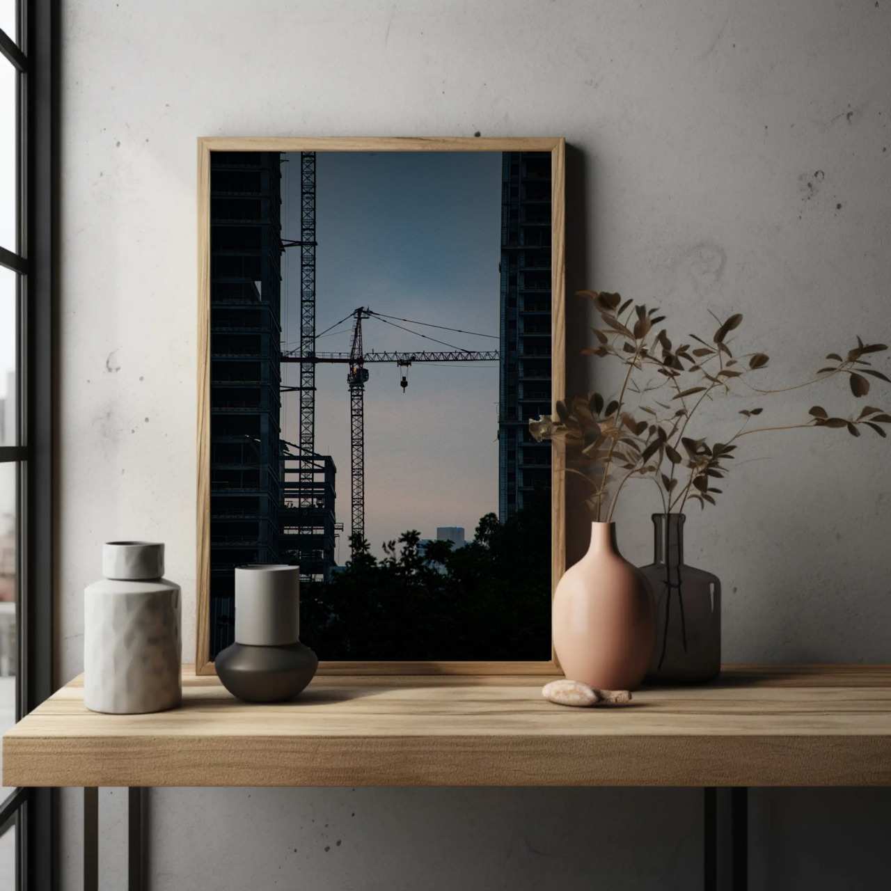 Urban Construction Fine Art Print, Passepartout Framed Art, Wall Decor for Creative Spaces, Gift for Architecture Lovers, Modern Home Art product thumbnail image Urban Construction Fine Art Print, Passepartout Framed Art, Wall Decor for Creative Spaces, Gift for Architecture Lovers, Modern Home Art product thumbnail image