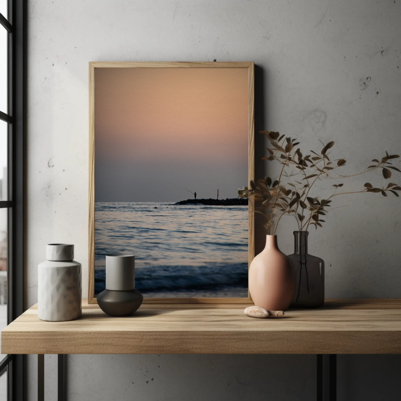 Framed Ocean Art Prints, Serene Coastal Photography, Beach Decor, Minimalist Wall Art, Perfect Gift for Nature Lovers product thumbnail image