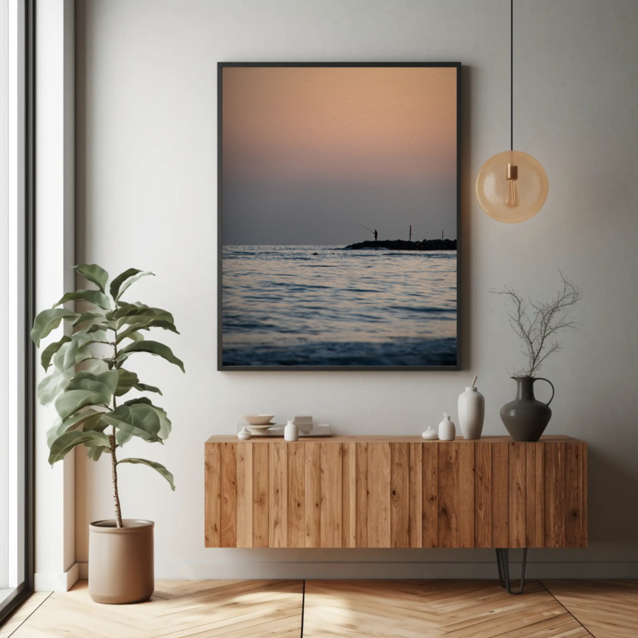Framed Ocean Art Prints, Serene Coastal Photography, Beach Decor, Minimalist Wall Art, Perfect Gift for Nature Lovers product thumbnail image