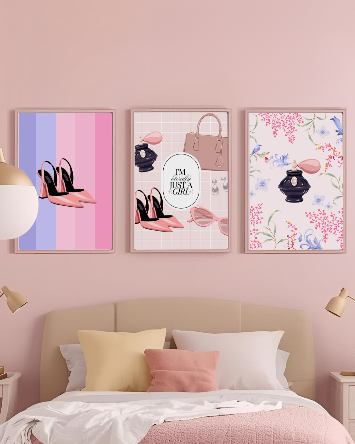 Fashion Art Vertical Poster - Pink High Heeled Pumps product thumbnail image