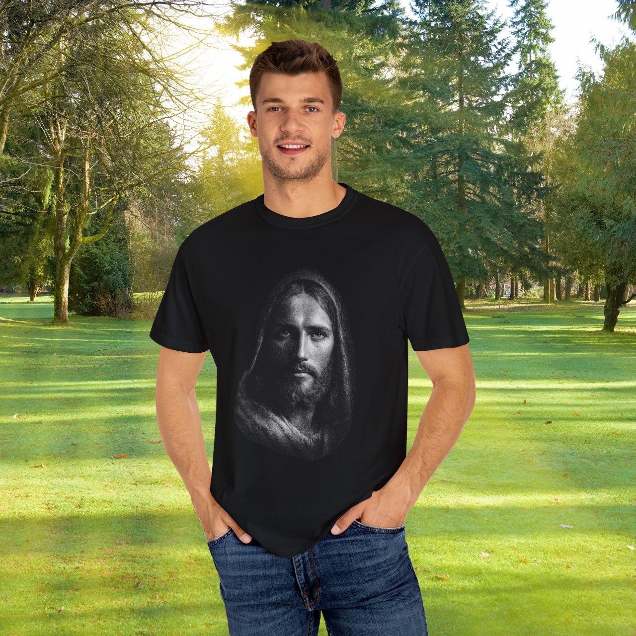 Christian T-Shirt with Bible Verse | Faith-Based Religious Top | Inspirational Apparel Gift for Men & Women product thumbnail image Christian T-Shirt with Bible Verse | Faith-Based Religious Top | Inspirational Apparel Gift for Men & Women product thumbnail image