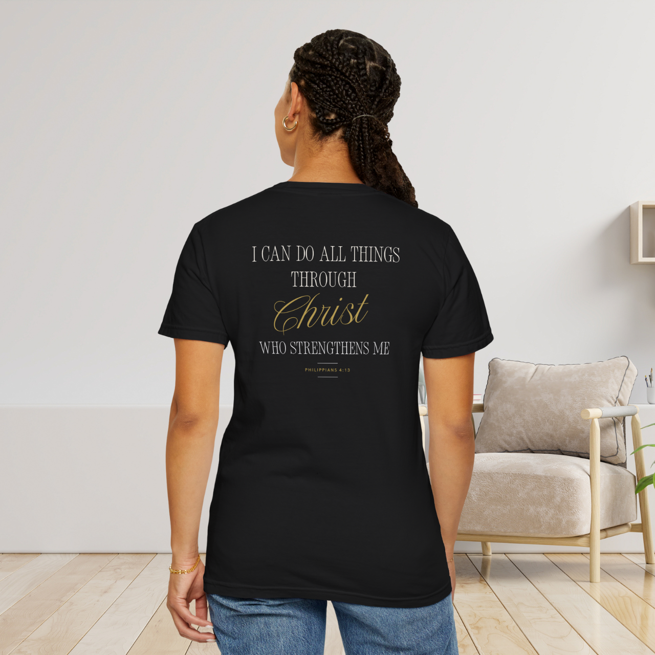 Christian T-Shirt with Bible Verse | Faith-Based Religious Top | Inspirational Apparel Gift for Men & Women product thumbnail image Christian T-Shirt with Bible Verse | Faith-Based Religious Top | Inspirational Apparel Gift for Men & Women product thumbnail image