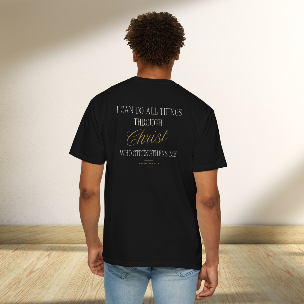 Christian T-Shirt with Bible Verse | Faith-Based Religious Top | Inspirational Apparel Gift for Men & Women product thumbnail image Christian T-Shirt with Bible Verse | Faith-Based Religious Top | Inspirational Apparel Gift for Men & Women product thumbnail image