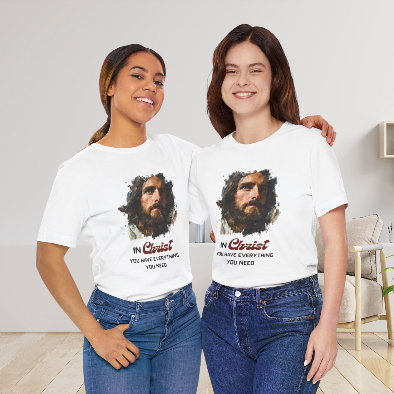 Jesus T-Shirt – “In Christ You Have Everything You Need”, Inspirational Christian Unisex Tee, Bible Verse Faith Apparel, Religious Gift for Men &amp; Women  product thumbnail image