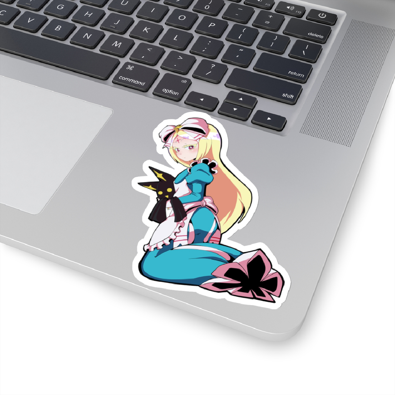 Blonde Girl and her toy - Sticker product thumbnail image Blonde Girl and her toy - Sticker product thumbnail image