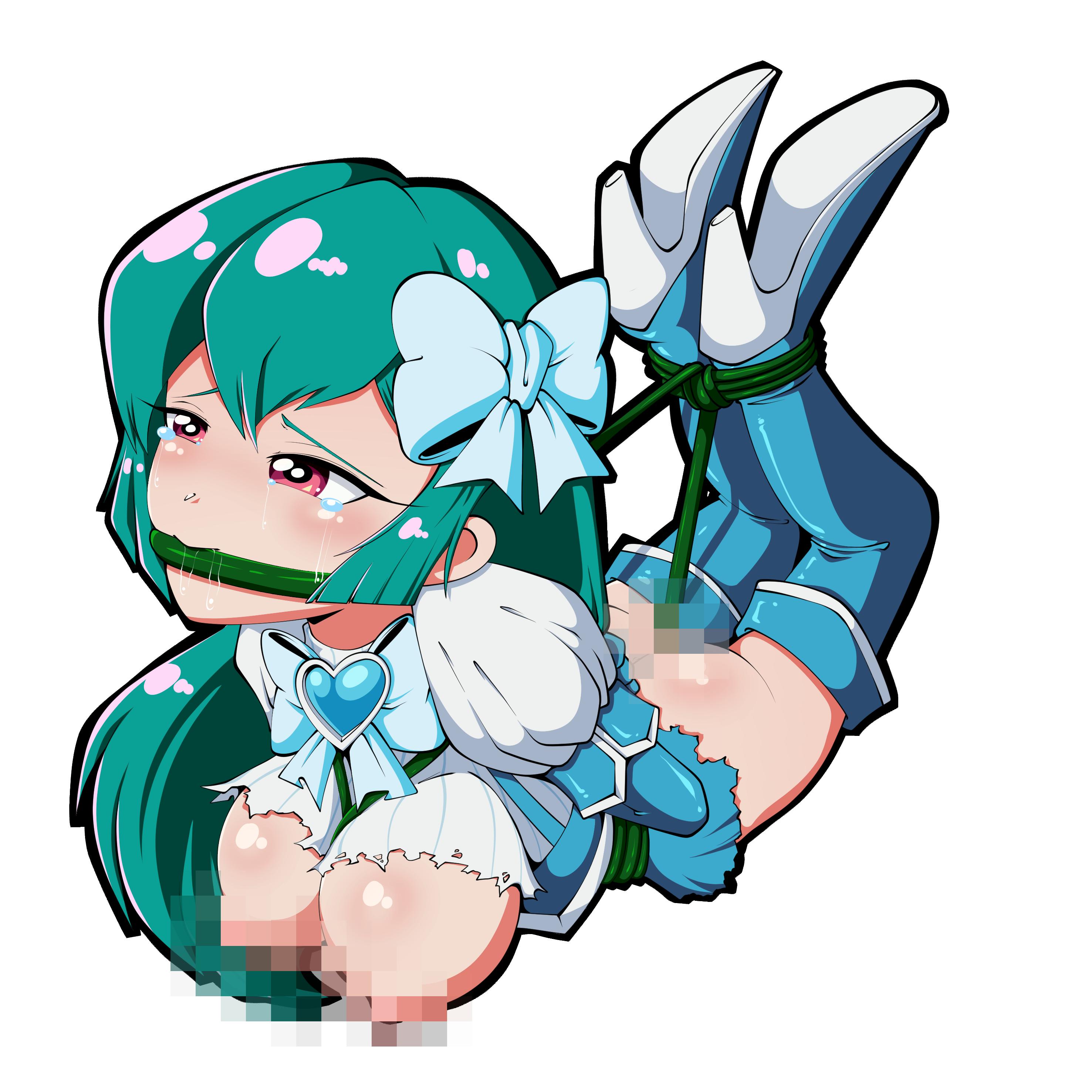 Blue magical girl in trouble - Pinup Sticker product thumbnail image Blue magical girl in trouble - Pinup Sticker product thumbnail image