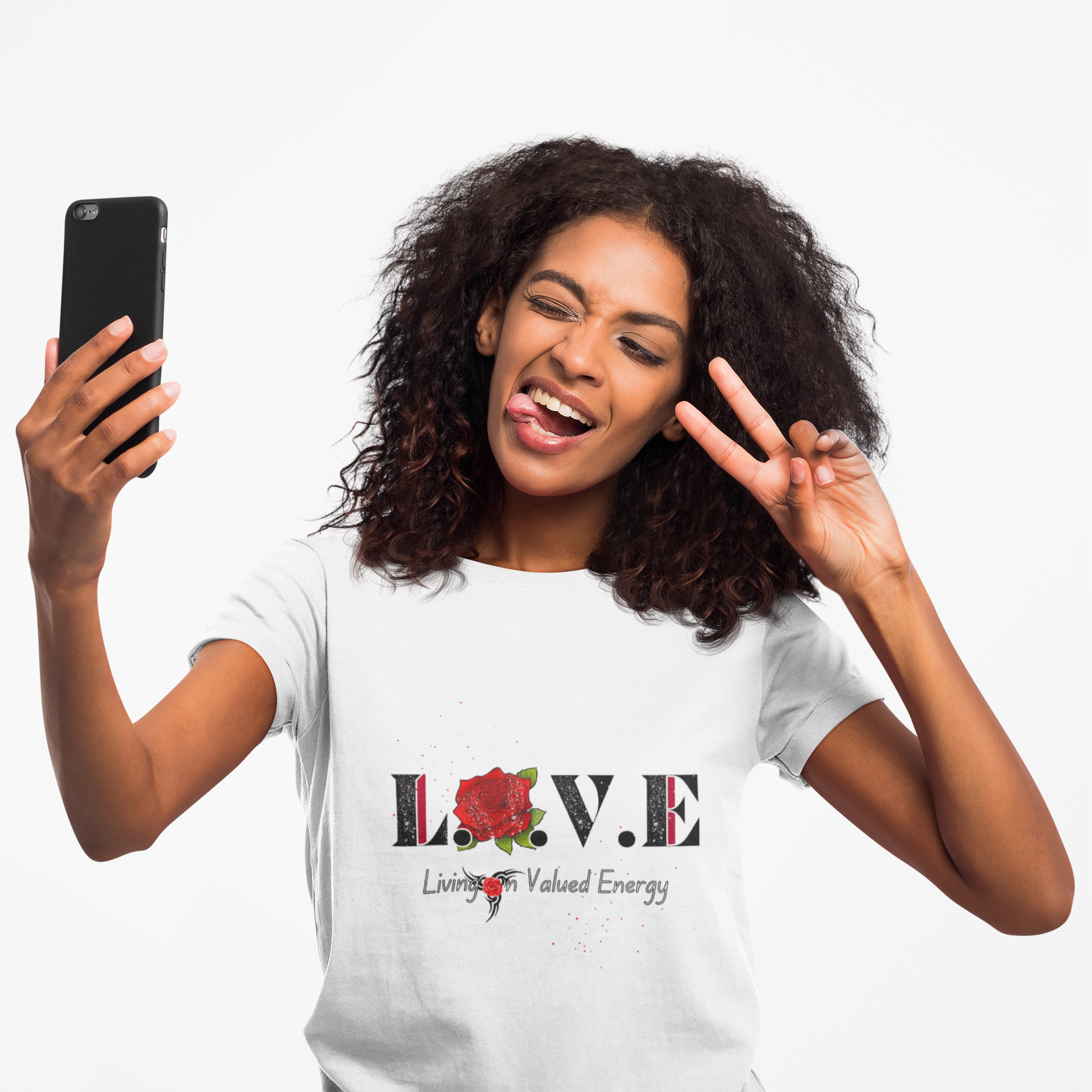 Love Rose Graphic Tee, Unisex T-shirt (Living On Value Energy) product thumbnail image Love Rose Graphic Tee, Unisex T-shirt (Living On Value Energy) product thumbnail image