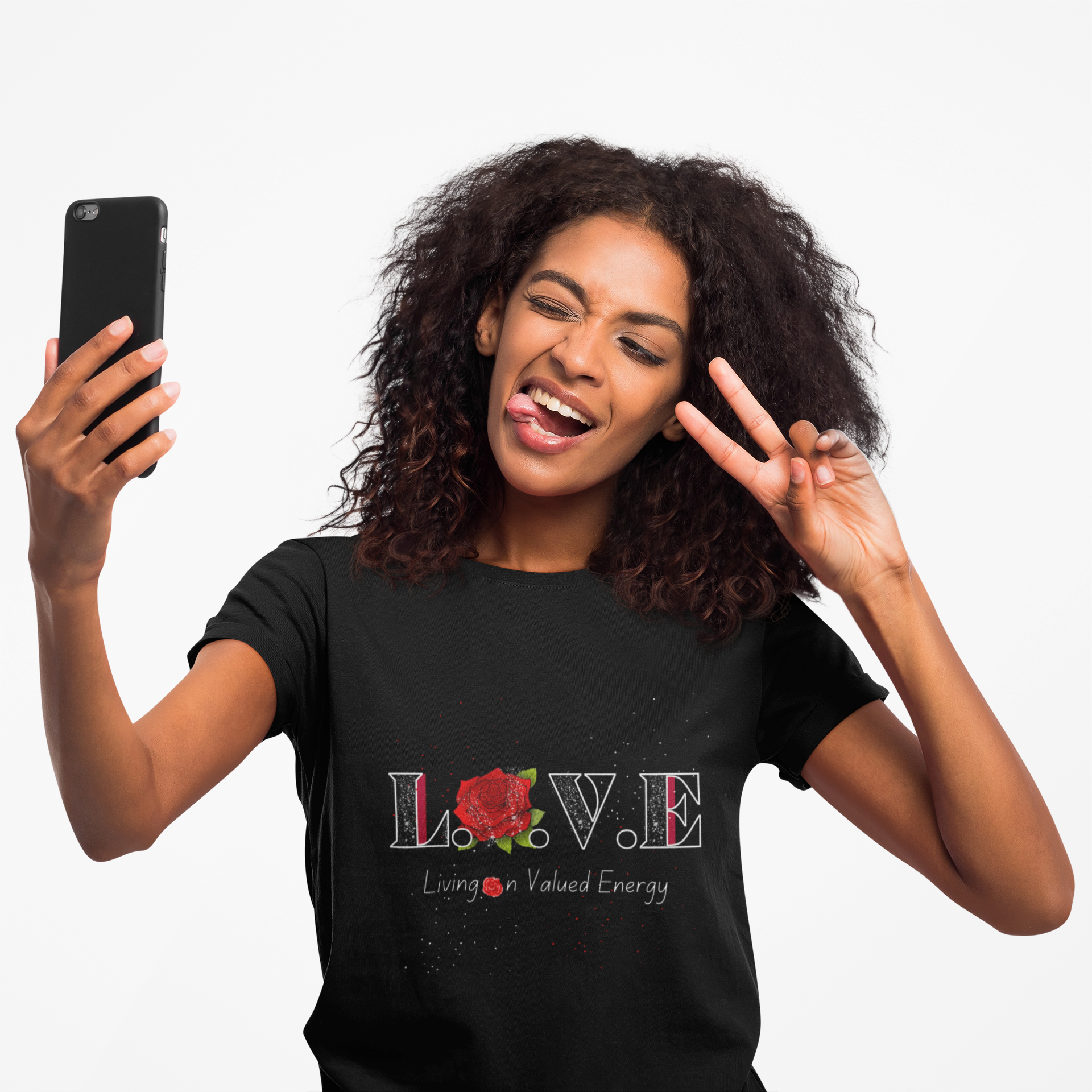 Love Rose Graphic Tee, Unisex T-shirt (Living On Value Energy) product thumbnail image