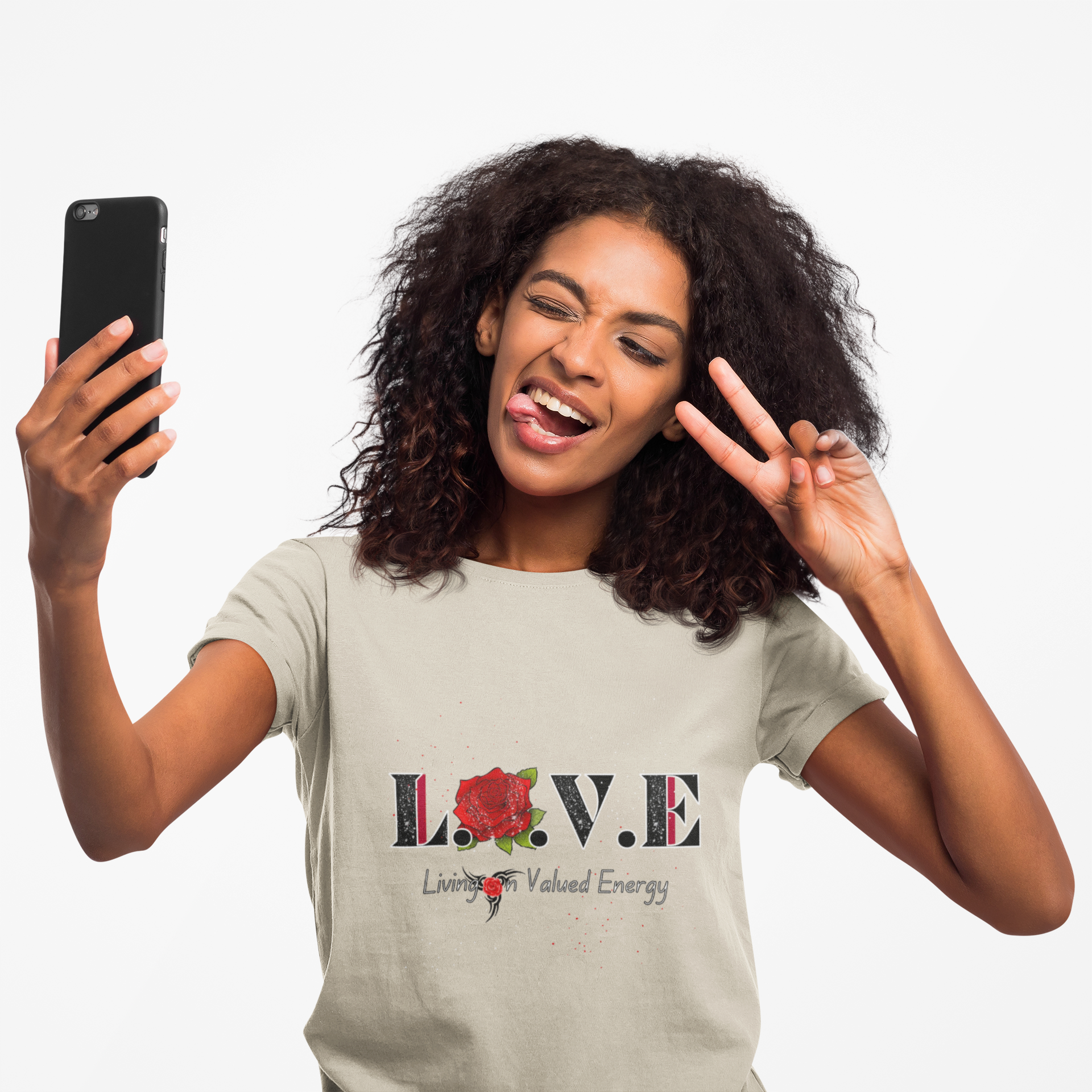 Love Rose Graphic Tee, Unisex T-shirt (Living On Value Energy) product thumbnail image