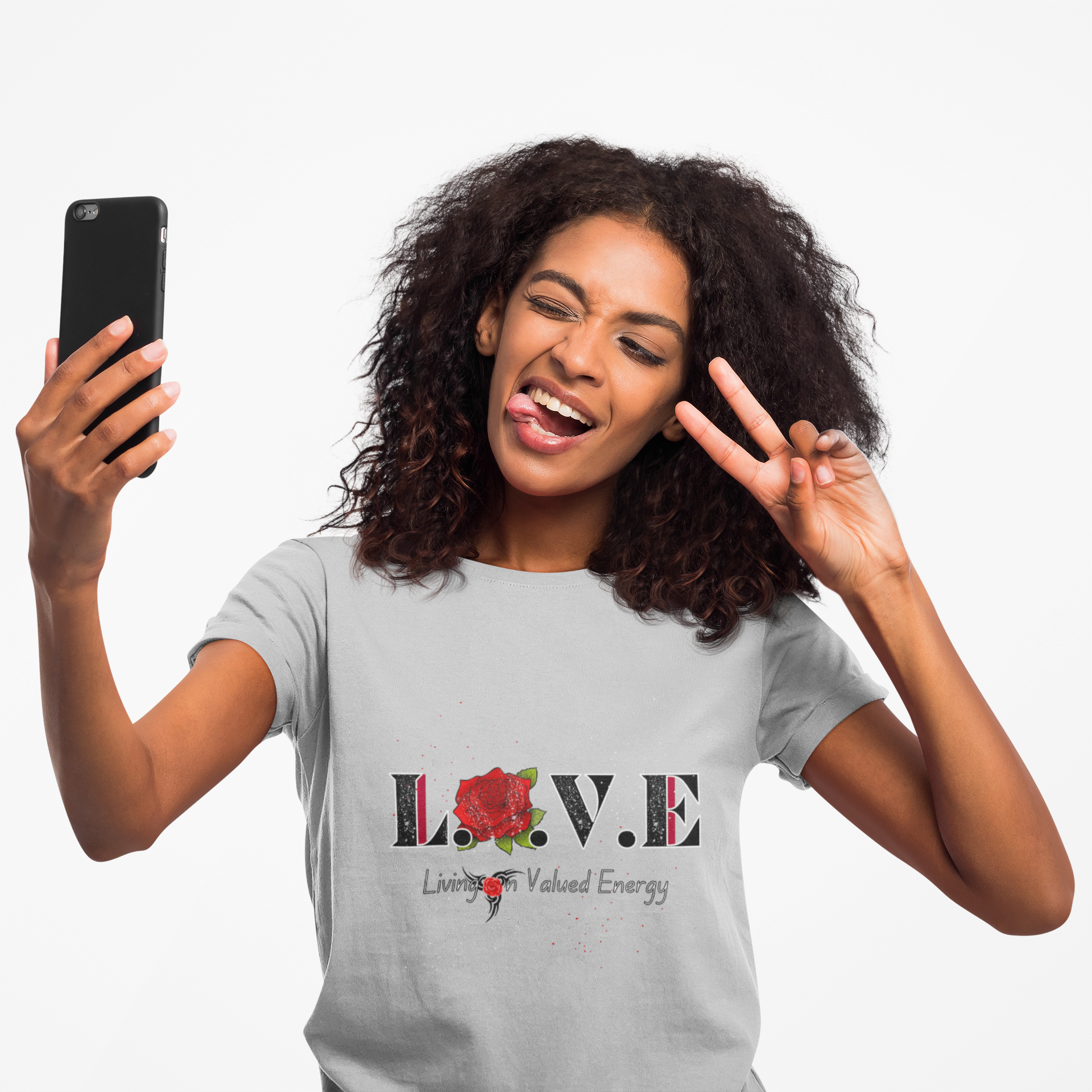 Love Rose Graphic Tee, Unisex T-shirt (Living On Value Energy) product thumbnail image