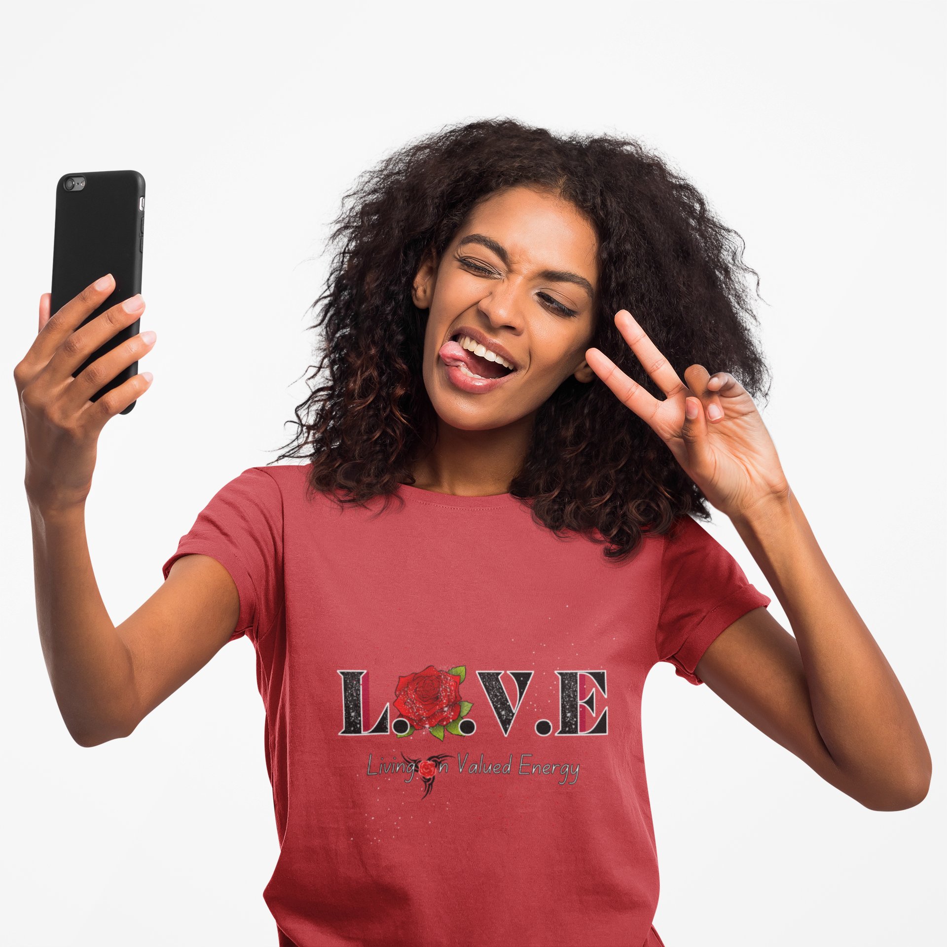 Love Rose Graphic Tee, Unisex T-shirt (Living On Value Energy) product thumbnail image