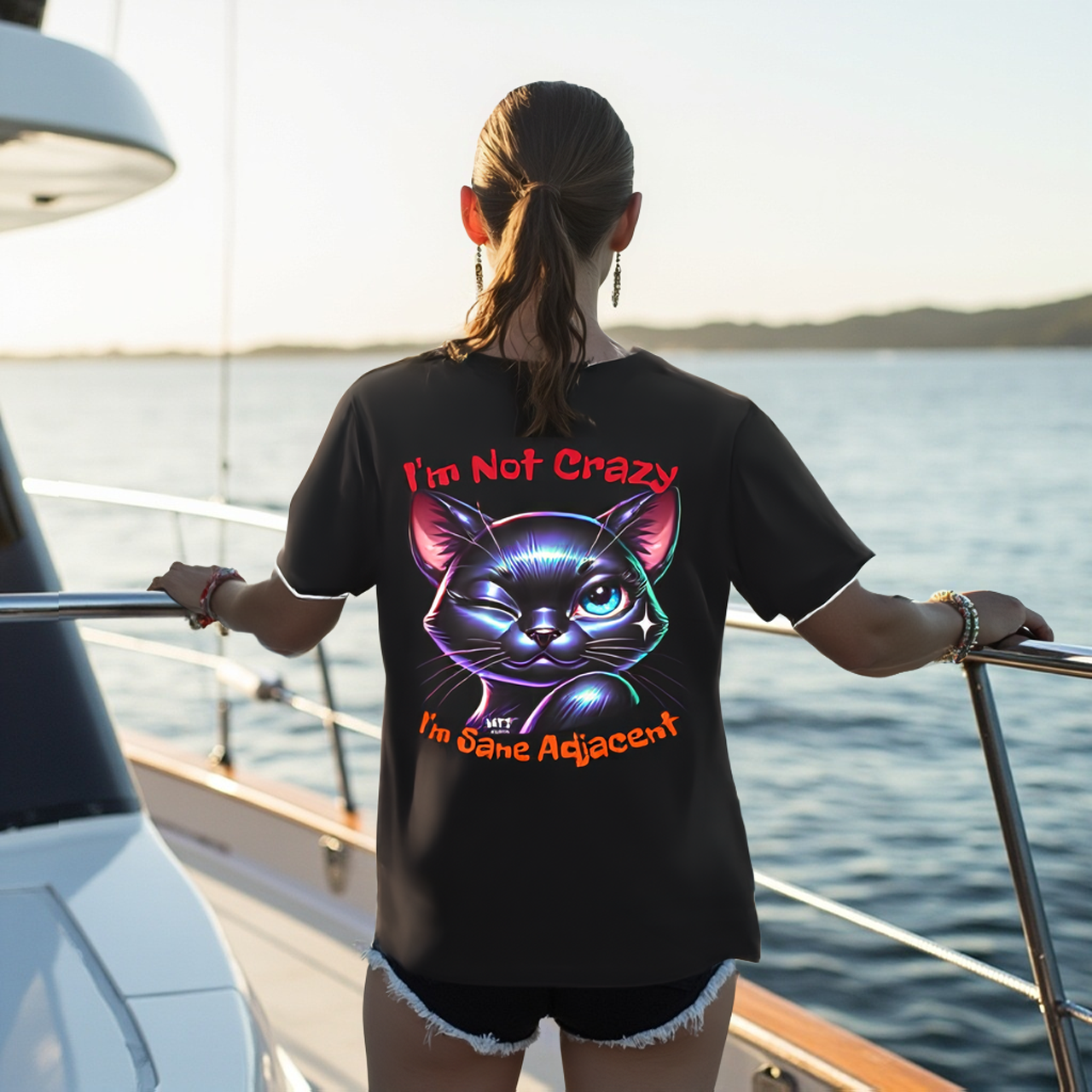 I'm Not Crazy-I'm Sane Adjacent Sarcasm Tee product thumbnail image