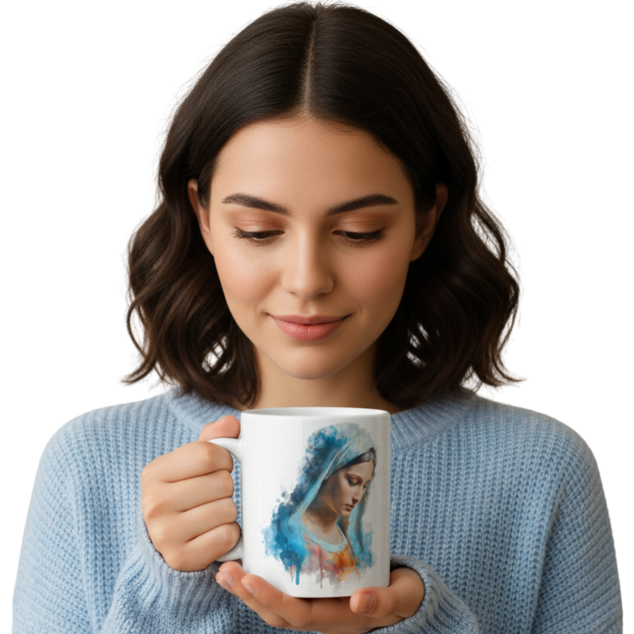 Holy Mary Ceramic Mug – Inspirational Christian Coffee Cup, Catholic Gift for Mothers, Spiritual Daily Motivation Tea Mug product thumbnail image Holy Mary Ceramic Mug – Inspirational Christian Coffee Cup, Catholic Gift for Mothers, Spiritual Daily Motivation Tea Mug product thumbnail image