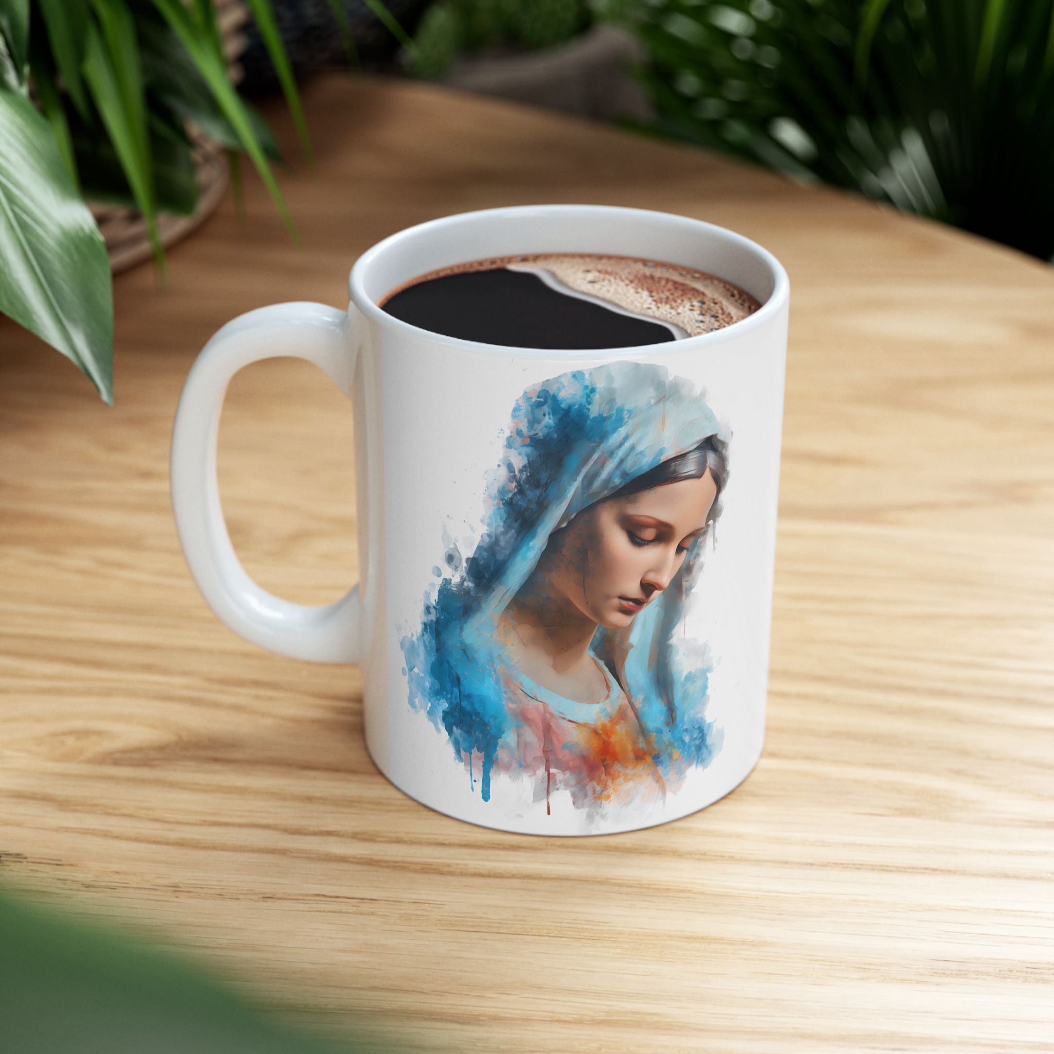 Holy Mary Ceramic Mug – Inspirational Christian Coffee Cup, Catholic Gift for Mothers, Spiritual Daily Motivation Tea Mug product thumbnail image Holy Mary Ceramic Mug – Inspirational Christian Coffee Cup, Catholic Gift for Mothers, Spiritual Daily Motivation Tea Mug product thumbnail image