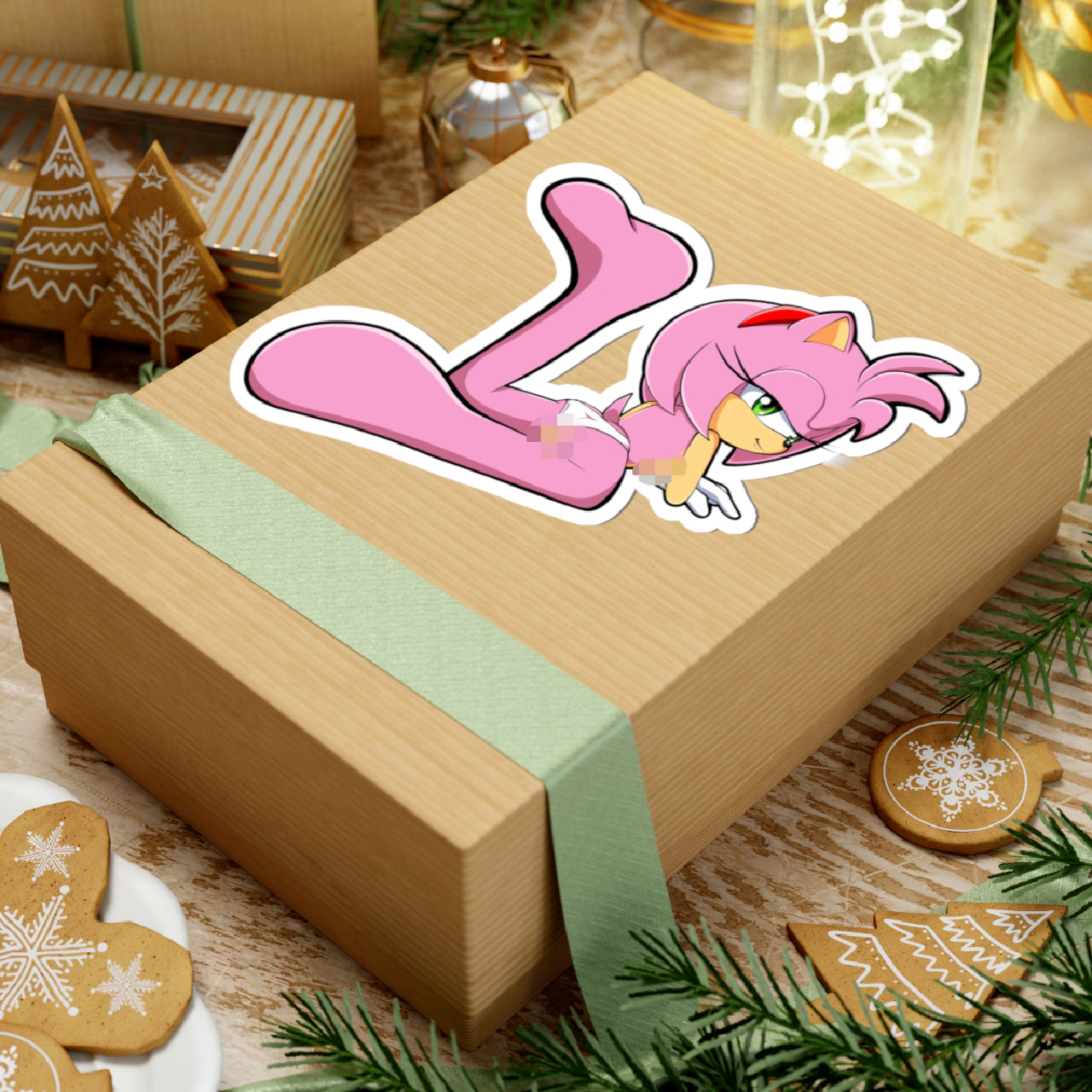 Pink Hedgehog - Pinup Sticker product thumbnail image Pink Hedgehog - Pinup Sticker product thumbnail image