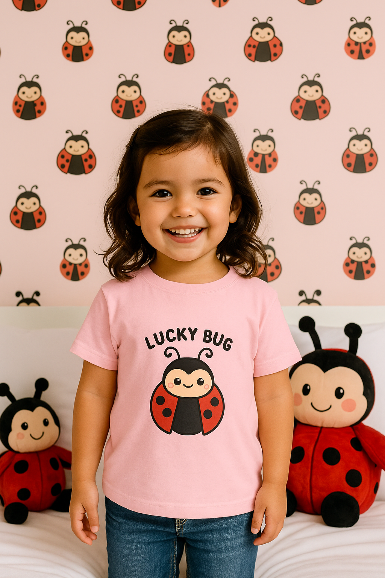 Cute Lucky Bug Toddler Tee, Cute Lucky Bug Toddler Tee,