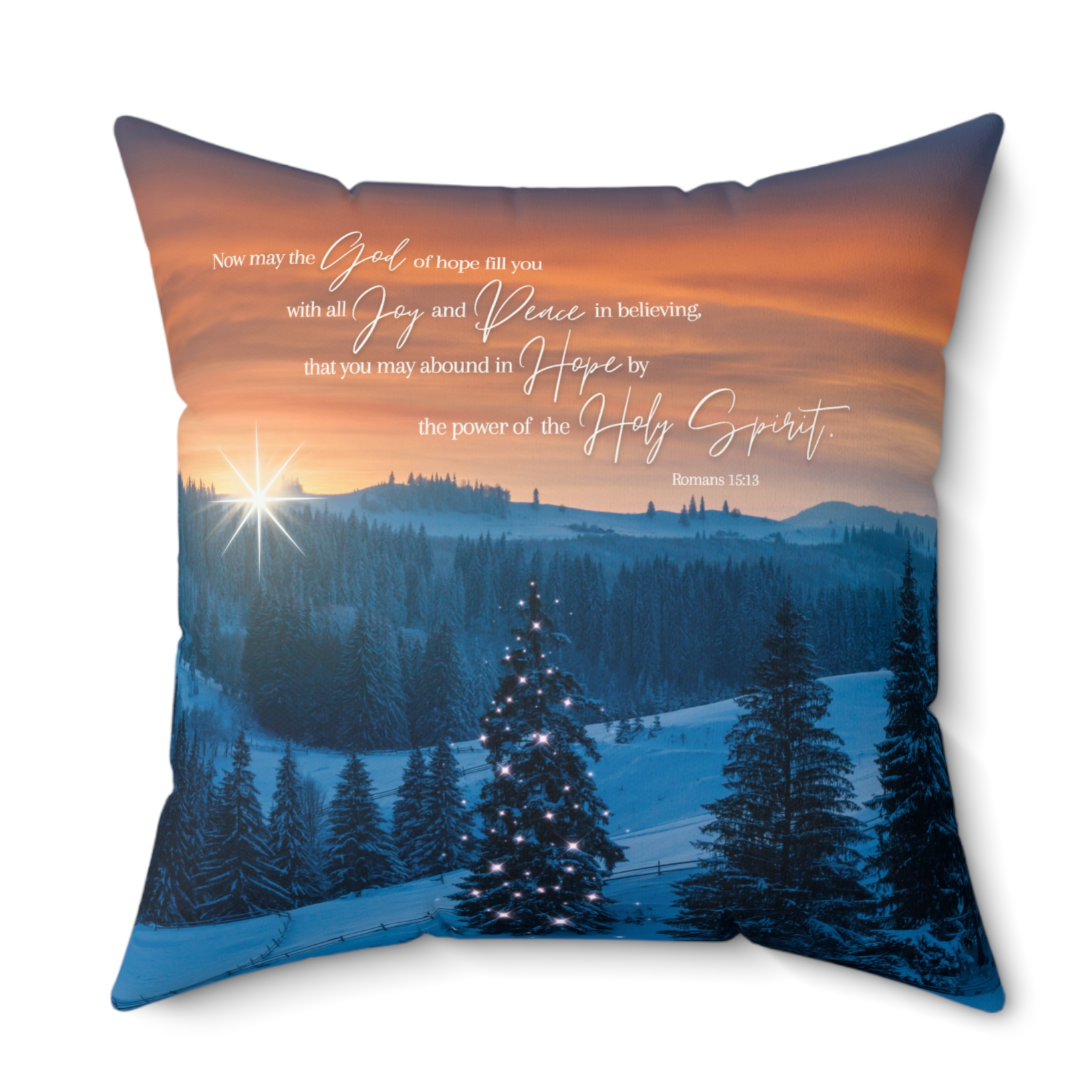 God of Hope - Christmas Pillow product thumbnail image God of Hope - Christmas Pillow product thumbnail image