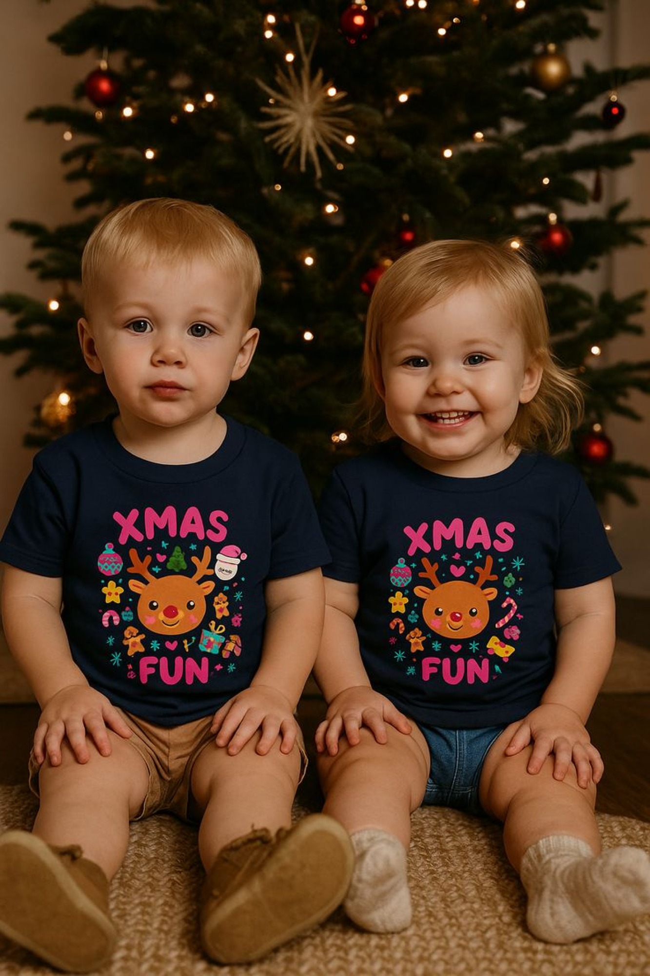 Festive Toddler Tee - Cute Christmas Design,  product thumbnail image