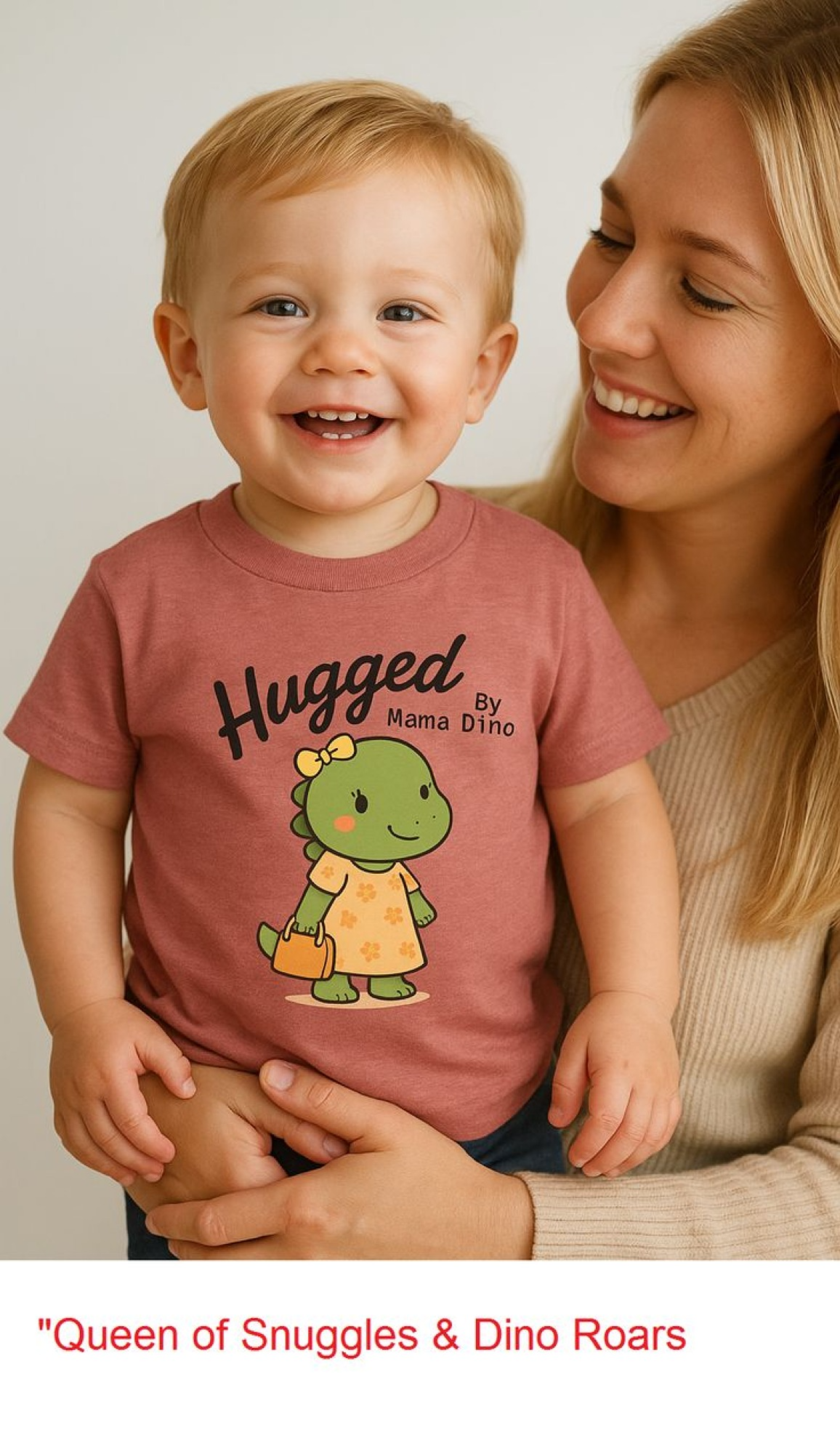 Cute Toddler Dinosaur  Mama Tee, 