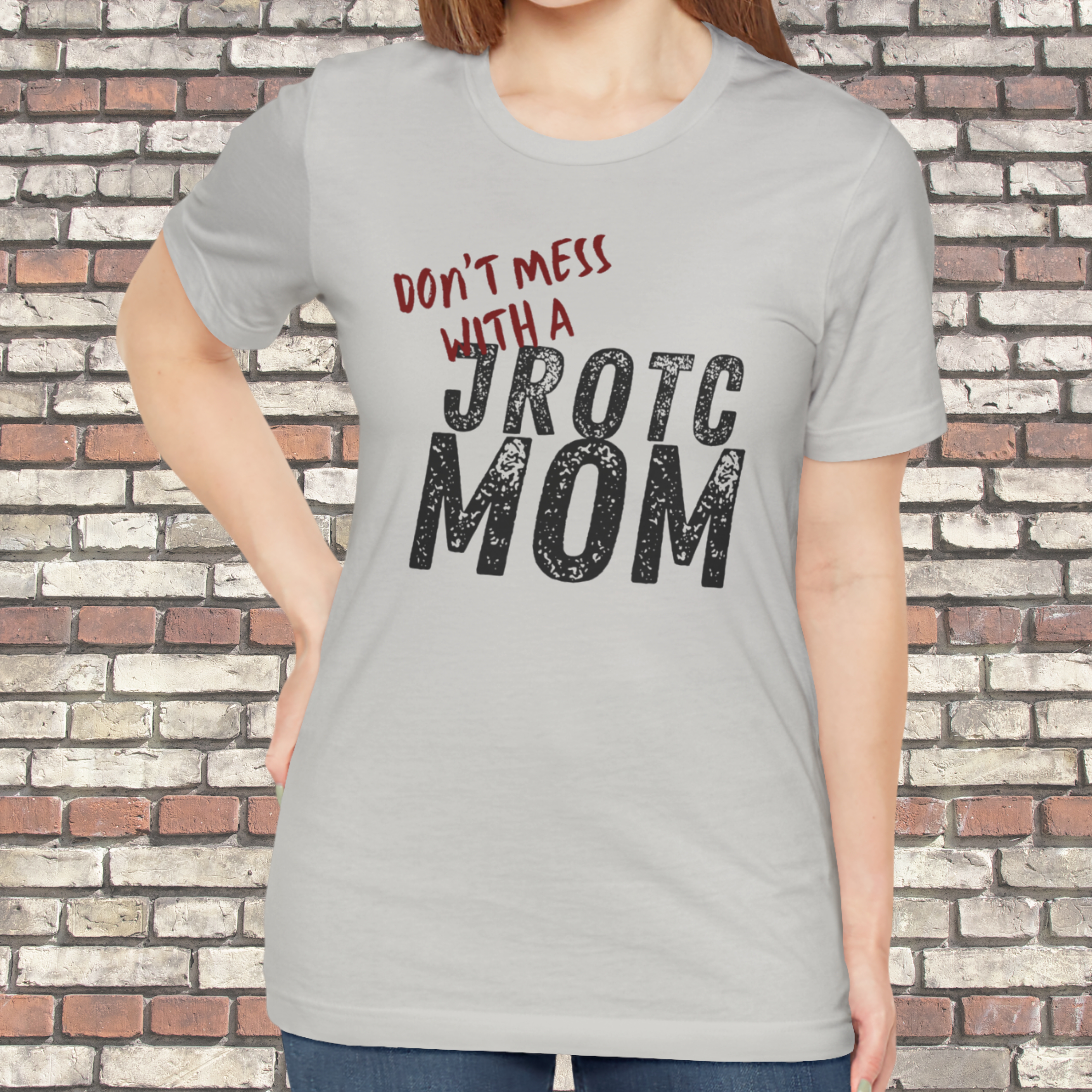 Don’t Mess with a JROTC Mom Bella Canvas Comfort Tee-Can be personalized product thumbnail image