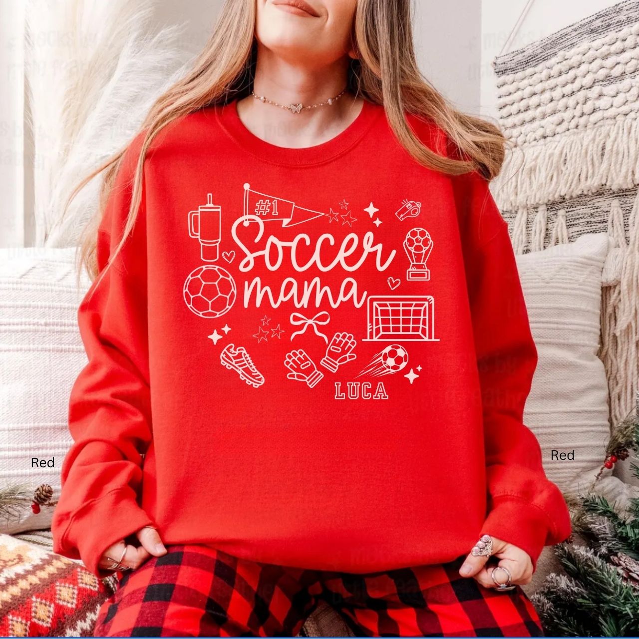 Personalized Soccer Mama Sweatshirt, Cozy Sportswear, Gift for Soccer Moms, Personalized Crewneck, Casual Everyday Wear, Sports Team Apparel product thumbnail image Personalized Soccer Mama Sweatshirt, Cozy Sportswear, Gift for Soccer Moms, Personalized Crewneck, Casual Everyday Wear, Sports Team Apparel product thumbnail image