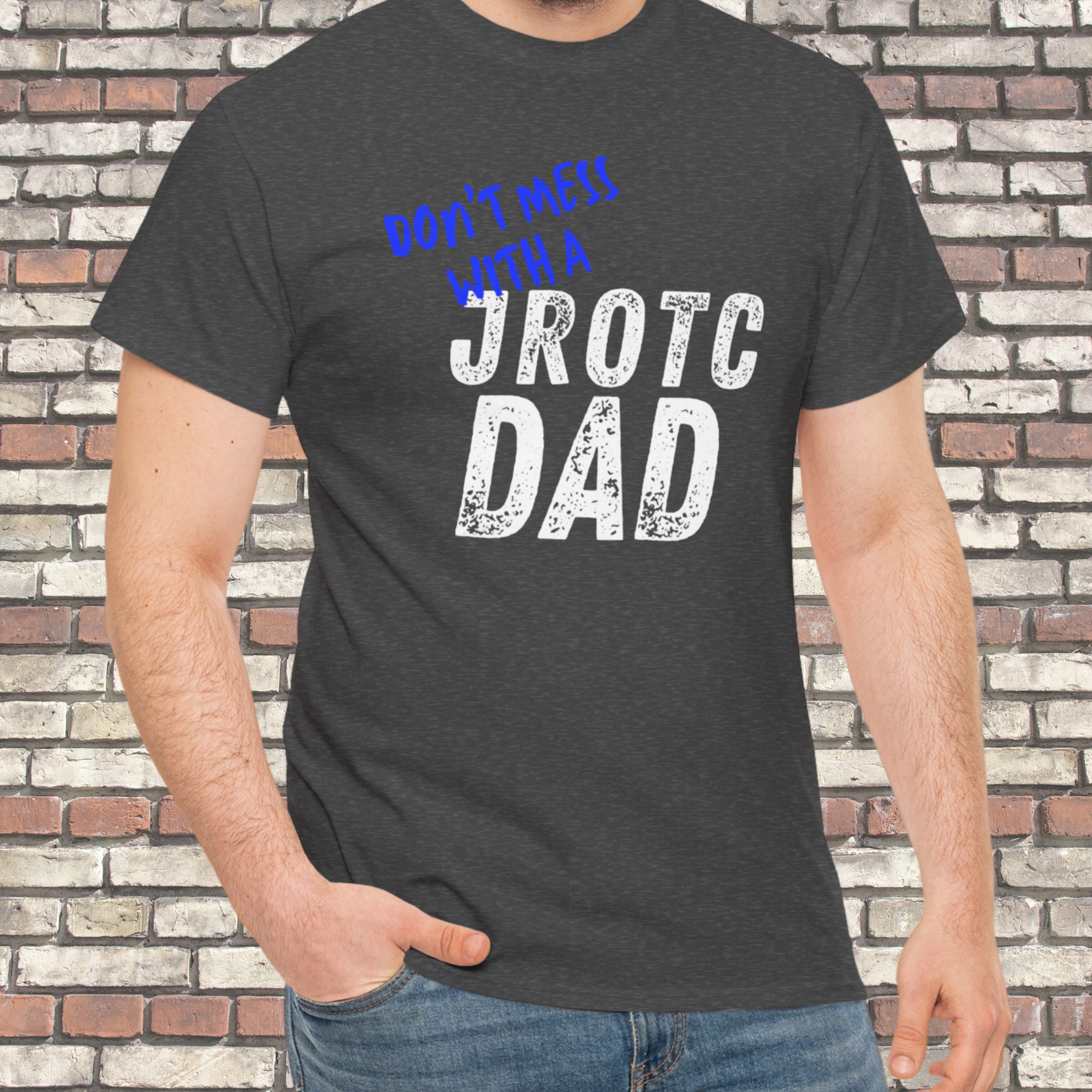 Don’t Mess with a JROTC "Dad" supporter Heavy Cotton Tee - Can be personalized product thumbnail image