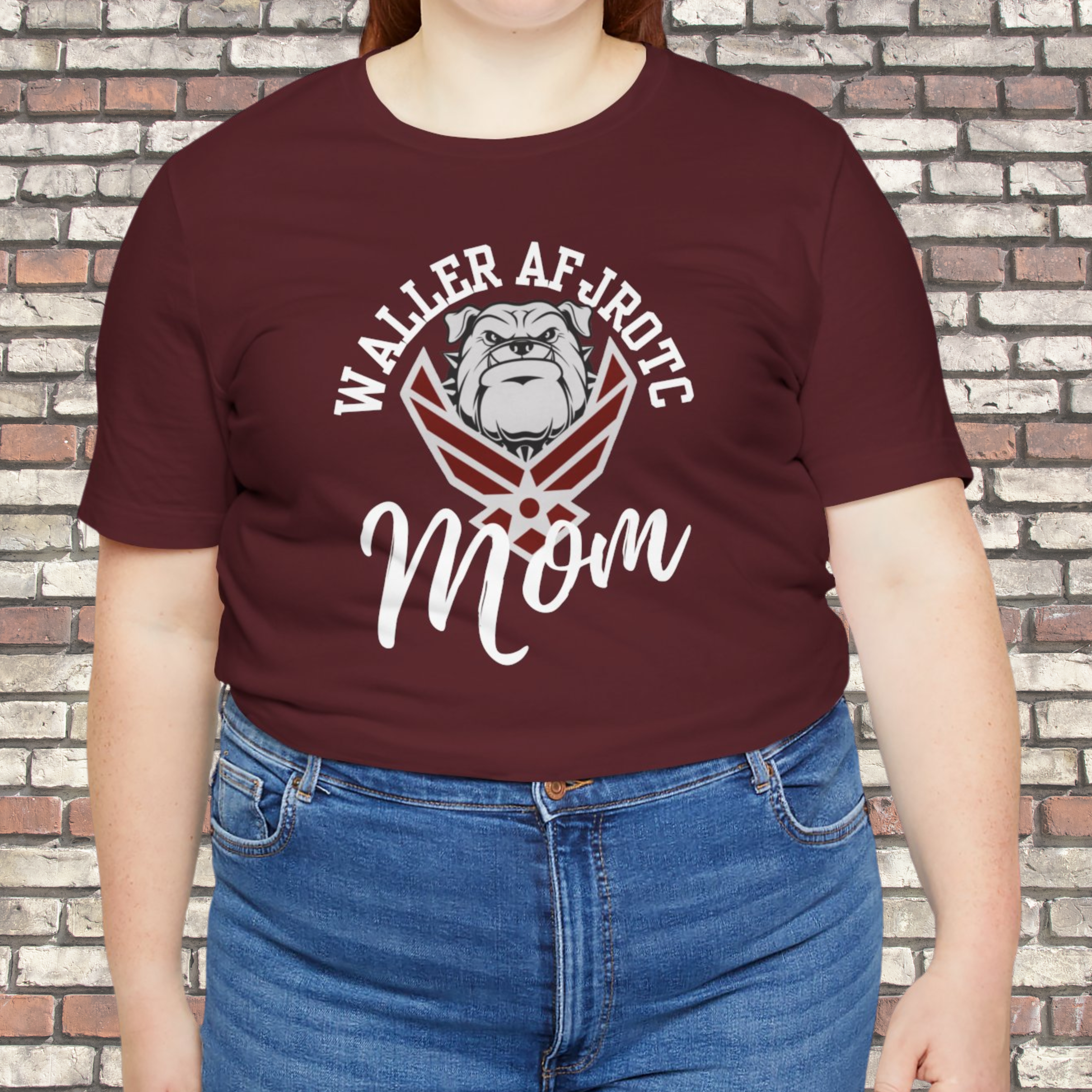 Waller AFJROTC Mom - Bella Canvas Comfort Tee - Support Your Cadet - Can Be Personalized  product thumbnail image