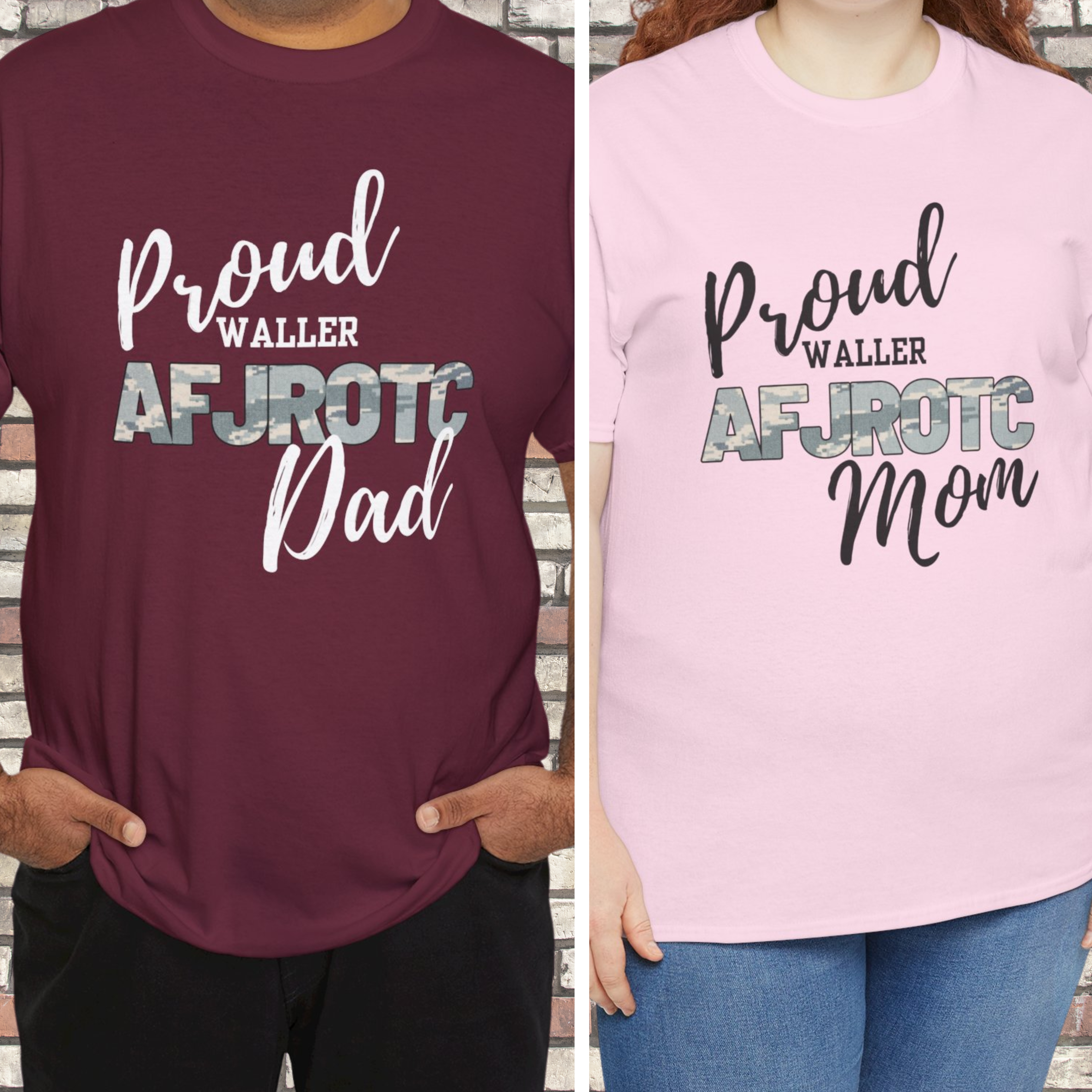 Customized School Name Proud Air Force JROTC Shirt-Front of Shirt Design-Heavy Cotton Tee - Personalize Customized School Name Proud Air Force JROTC Shirt-Front of Shirt Design-Heavy Cotton Tee - Personalize